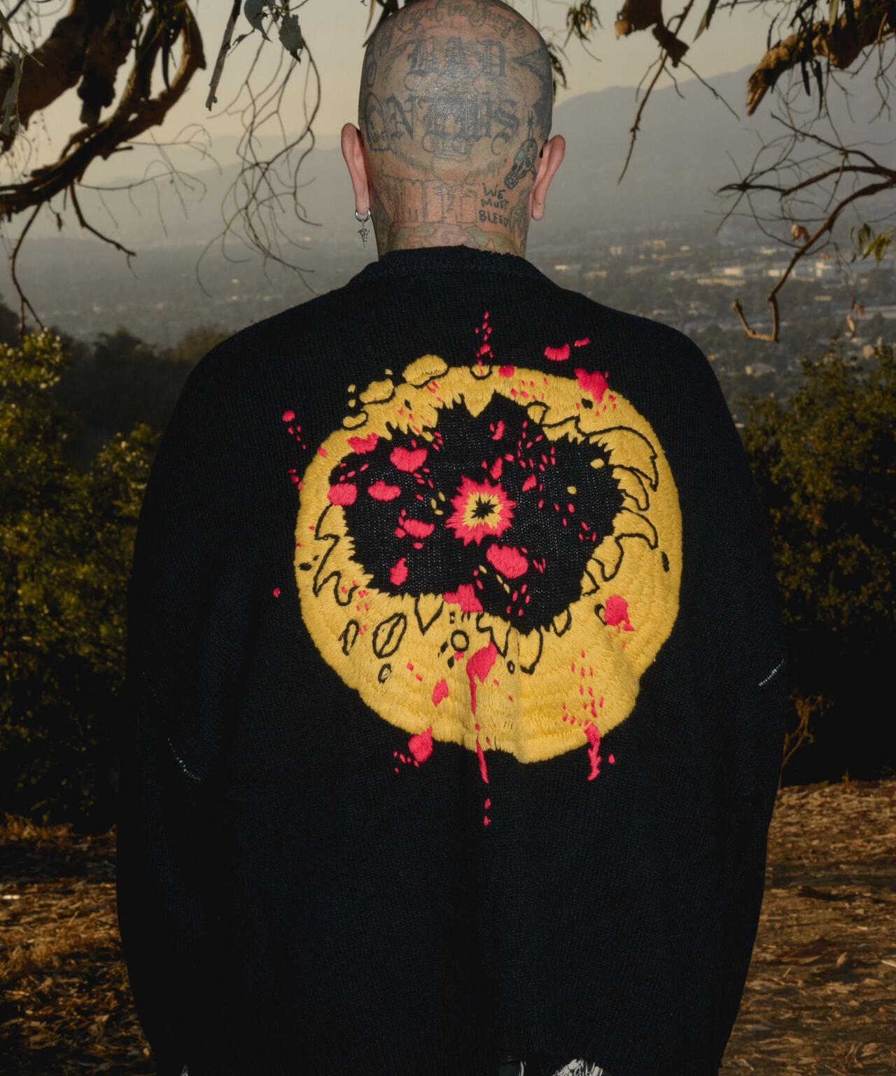 SAINT MICHAEL/セントマイケル/CP_CREW KNIT/SMILE/BLACK | ROYAL