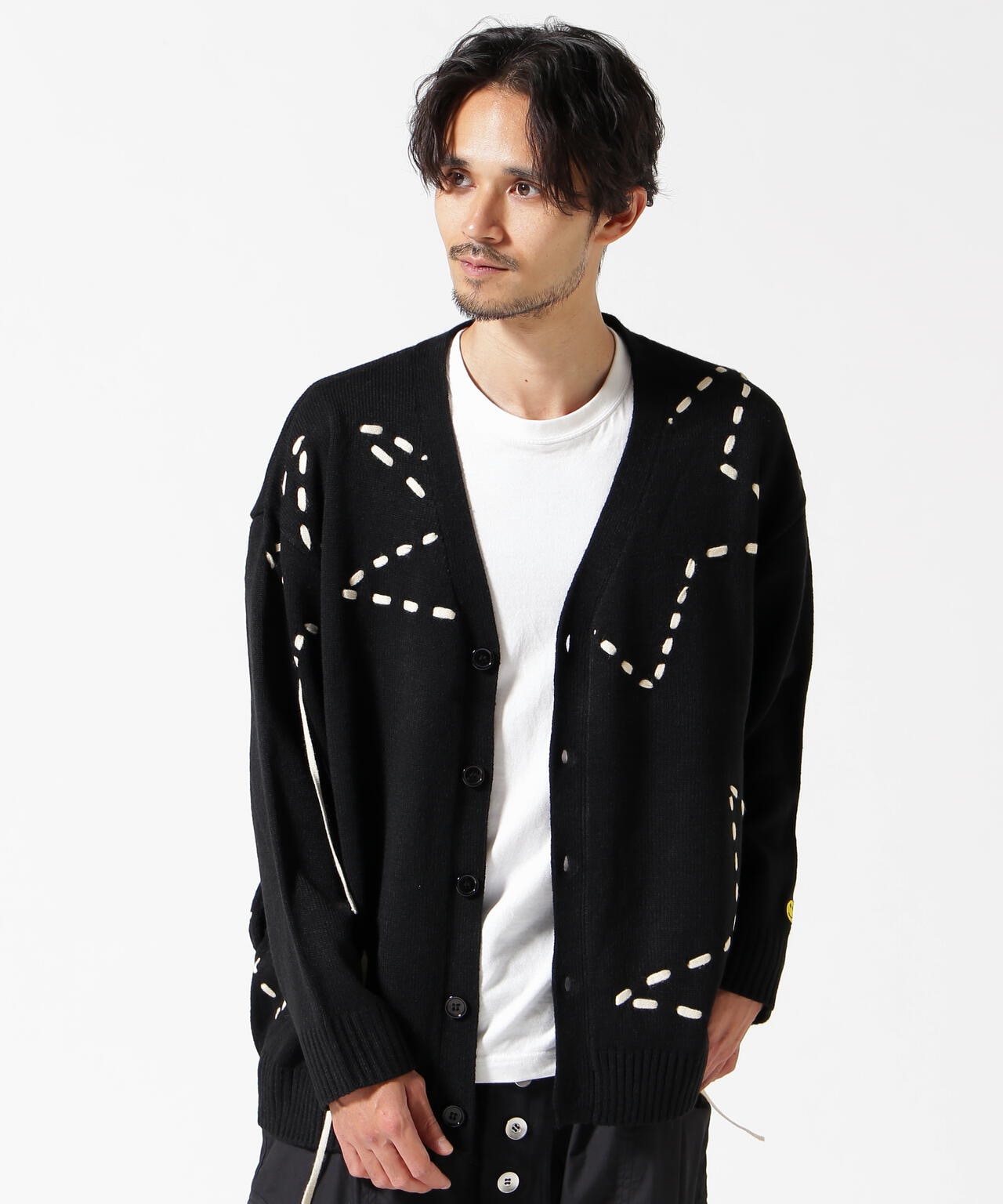 ロイヤルフラッシュ（ FLASH）/STUD MUFFIN／スタッドマフィン／スターコードステッチワーク カーディガン STUD MUFFIN/スタッドマフィン/スターコードステッチワーク