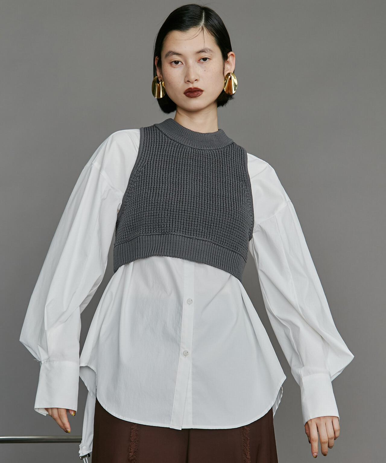 UN3D./アンスリード/WAFFLE SHORT KNIT VEST/ワッフルショートニット