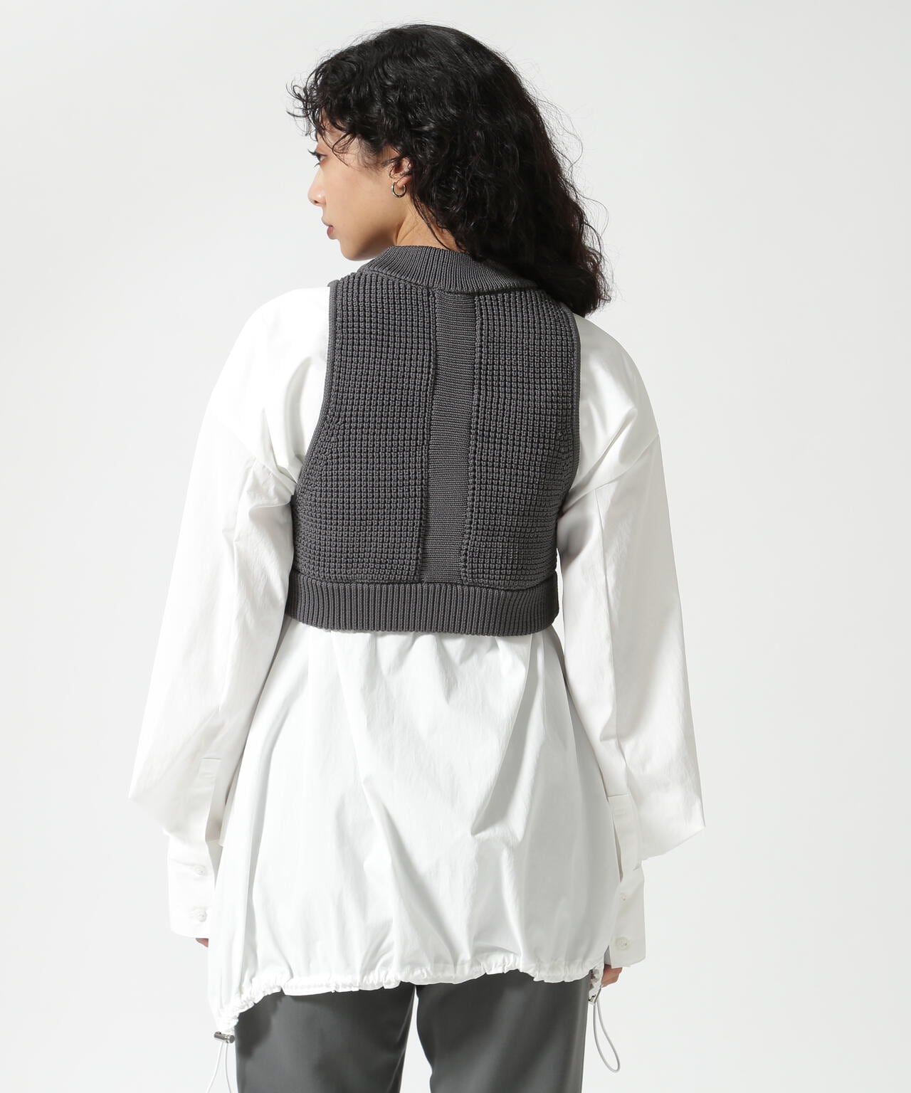 UN3D./アンスリード/WAFFLE SHORT KNIT VEST/ワッフルショート