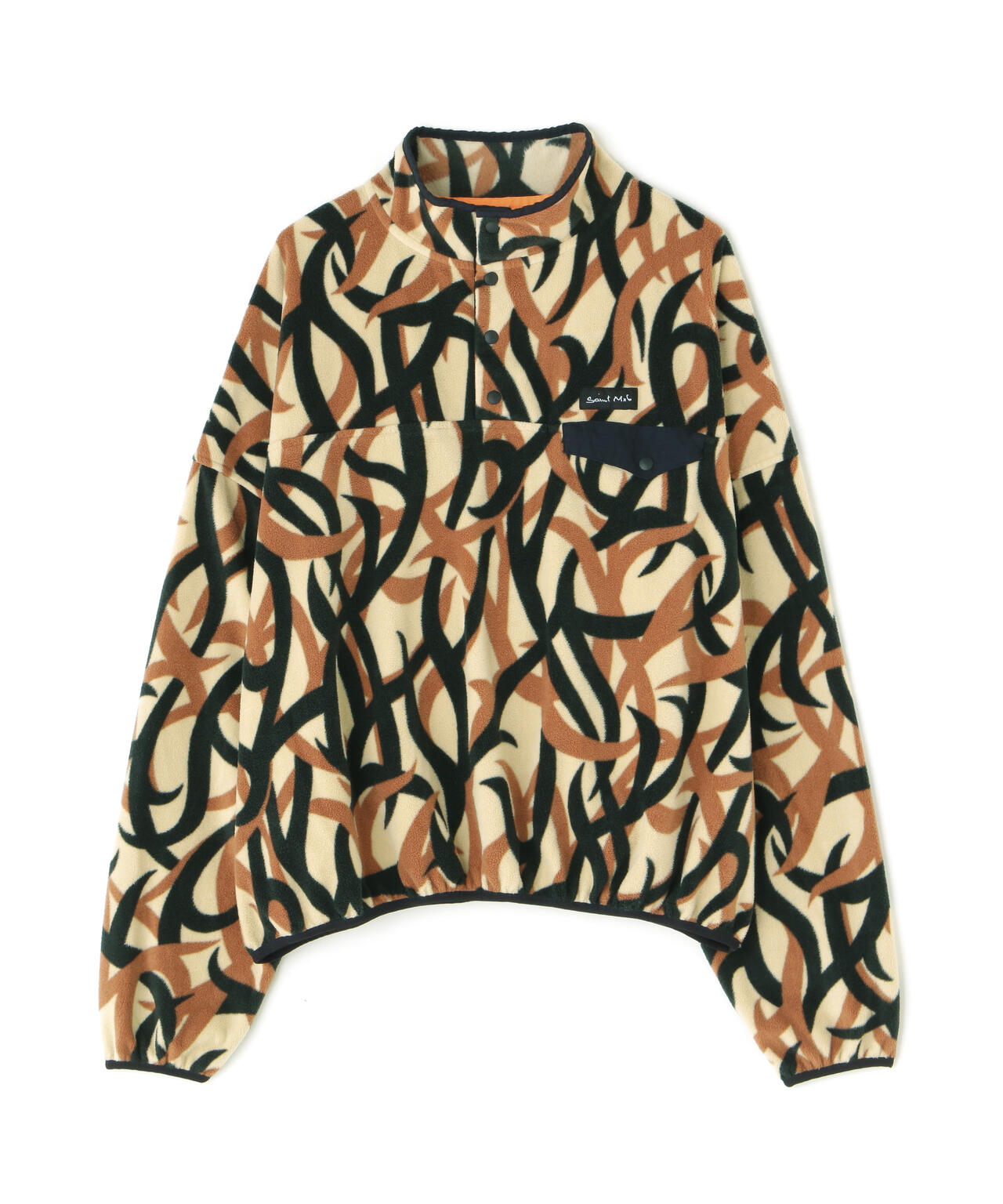 SAINT MICHAEL/セントマイケル/FLEECE PULL OVER/TRIVAL CAMO | ROYAL