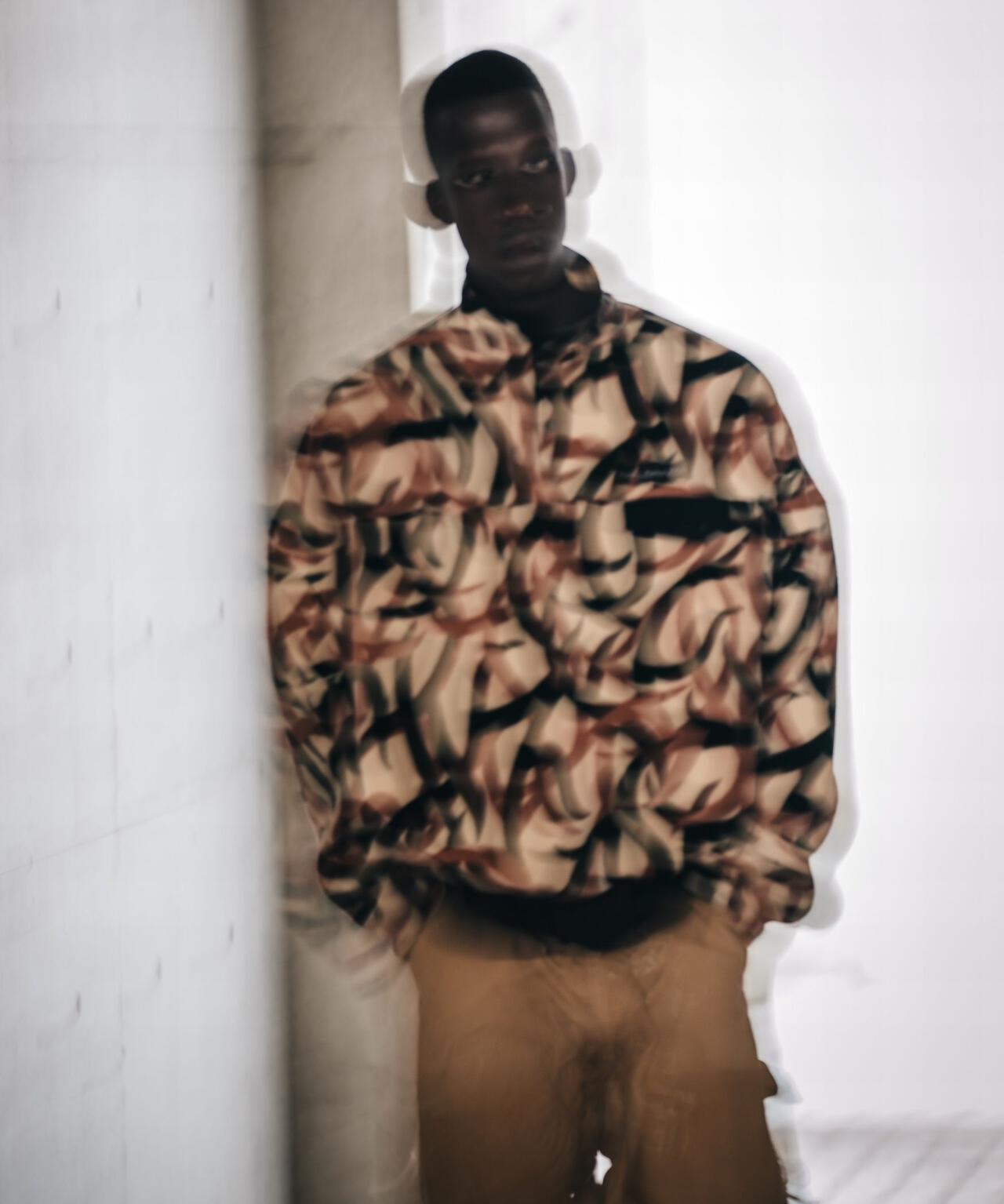 SAINT MICHAEL/セントマイケル/FLEECE PULL OVER/TRIVAL CAMO | ROYAL