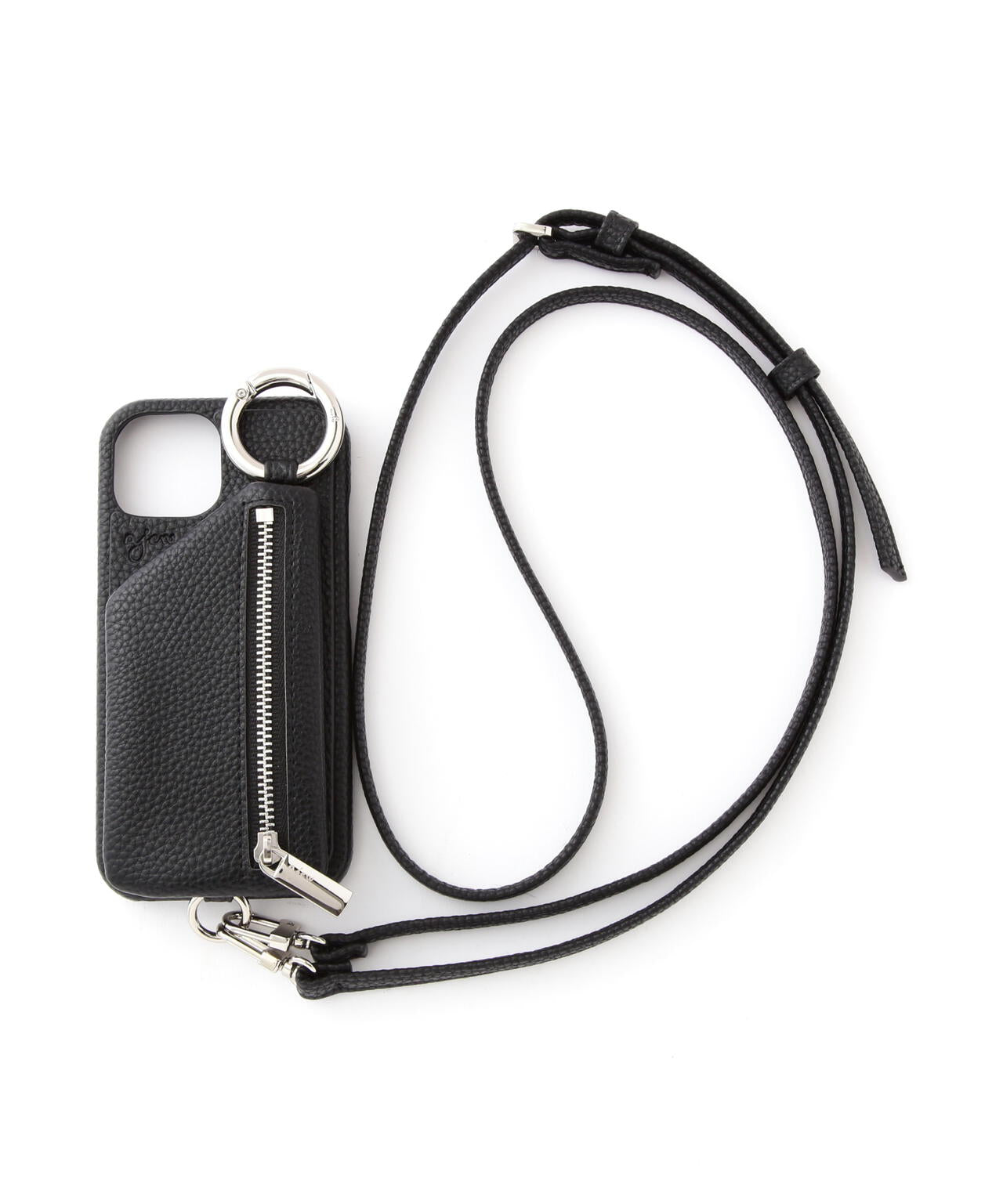  FLASH ajewエジューひも付き iPhone15 BLACK ajew/エジュー/〈ひも付き〉 iPhone15 | ROYAL FLASH（ロイヤル