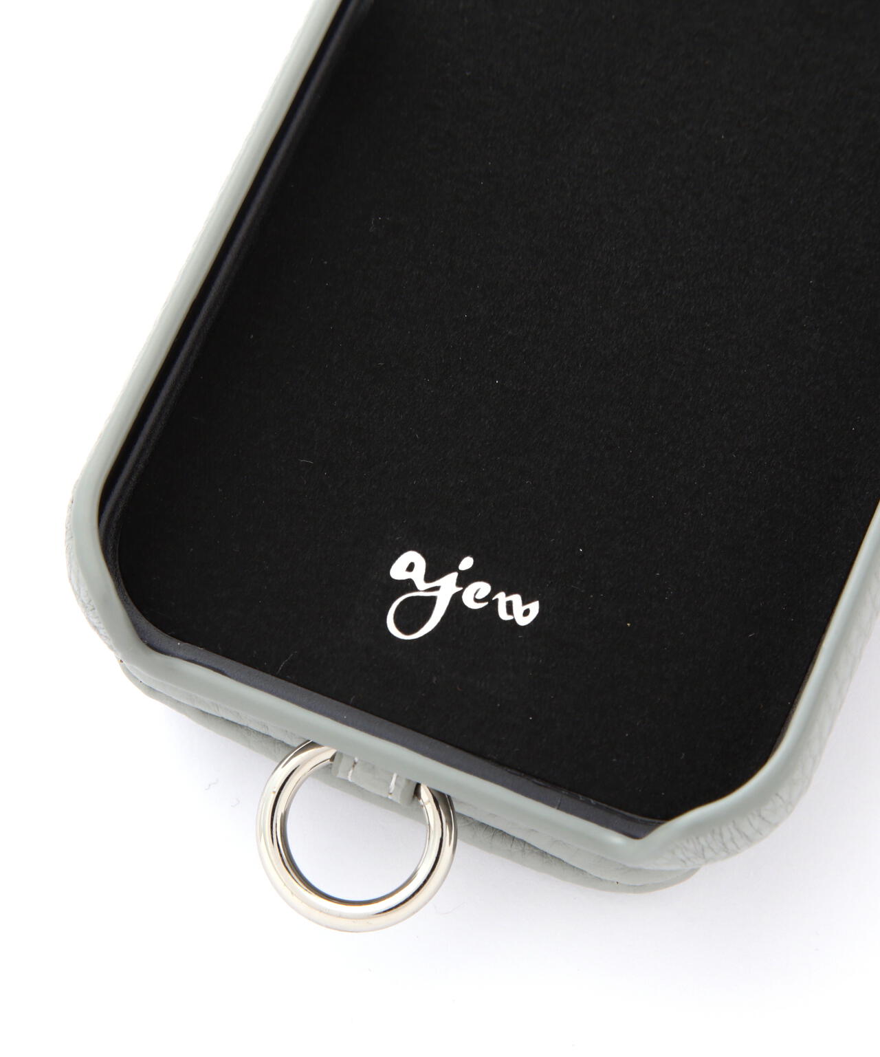  FLASH ajewエジューひも付き iPhone15 BLACK ajew/エジュー/〈ひも付き〉 iPhone15 | ROYAL FLASH（ロイヤル