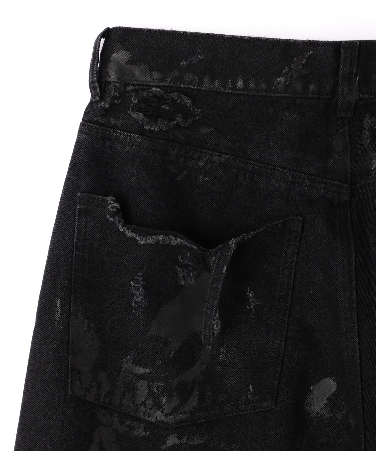 FR(13)NDS/フレンズ/HDKダメージワイドパンツ BLK | ROYAL FLASH
