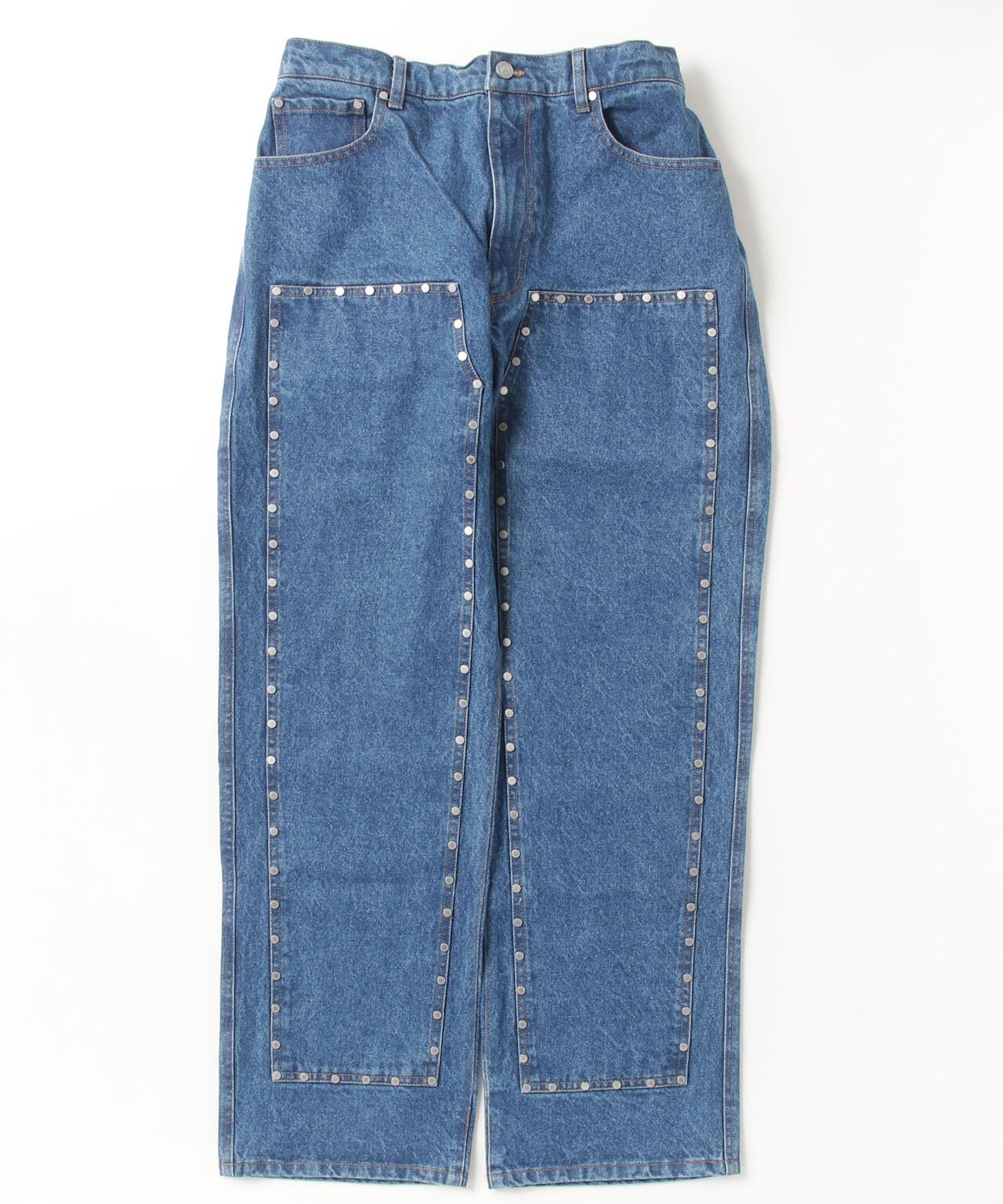 AFB/エーエフビー/STRAIGHT DOUBLE KNEE STUDDED PANTS | ROYAL FLASH