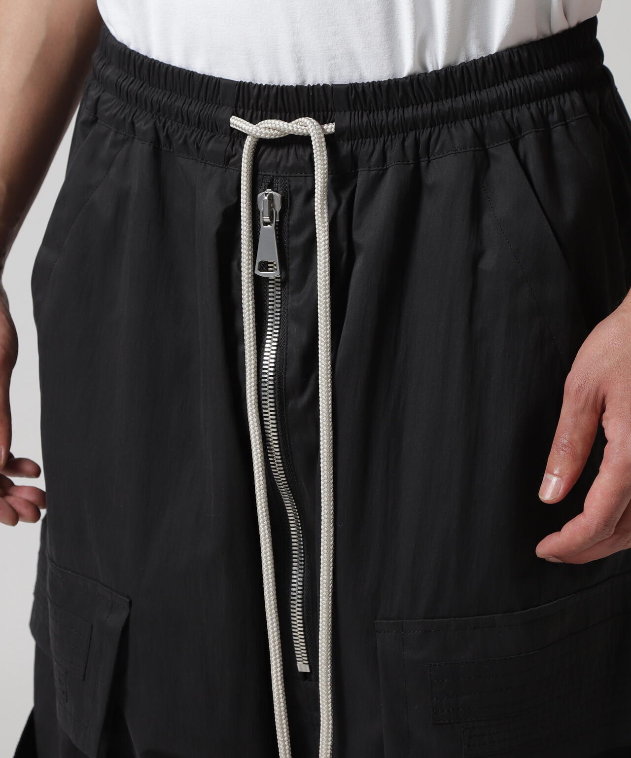 ☻A.F ARTEFACT リネンカーゴショーツCargo Shortsブラック A.F ARTEFACT - Cargo Shorts
