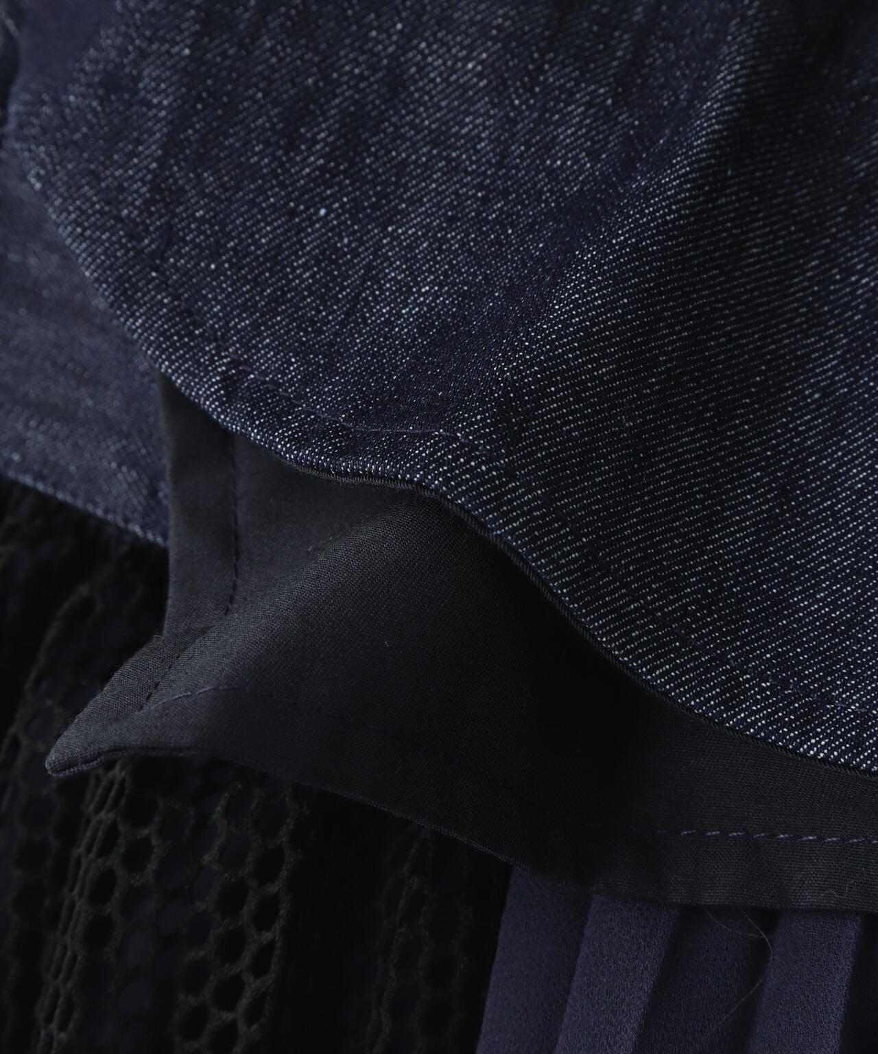 AULA AILA アウラアイラ 2WAYミックスツイードジャンパースカート 1 AULA AILA/アウラアイラ/DENIM COMBINATION JUMPER SKIRT