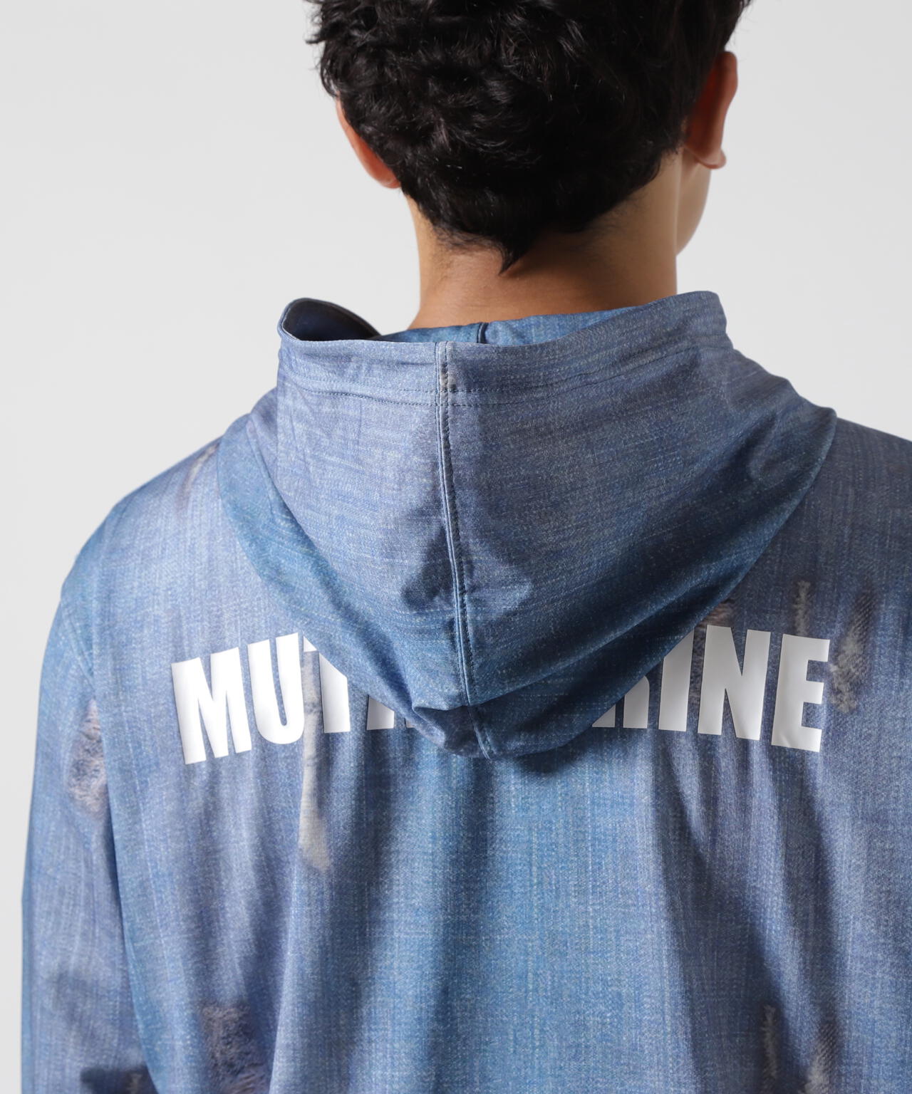 muta MARINE/ムータ マリン/DENIM PRINTED RASH HOODIE