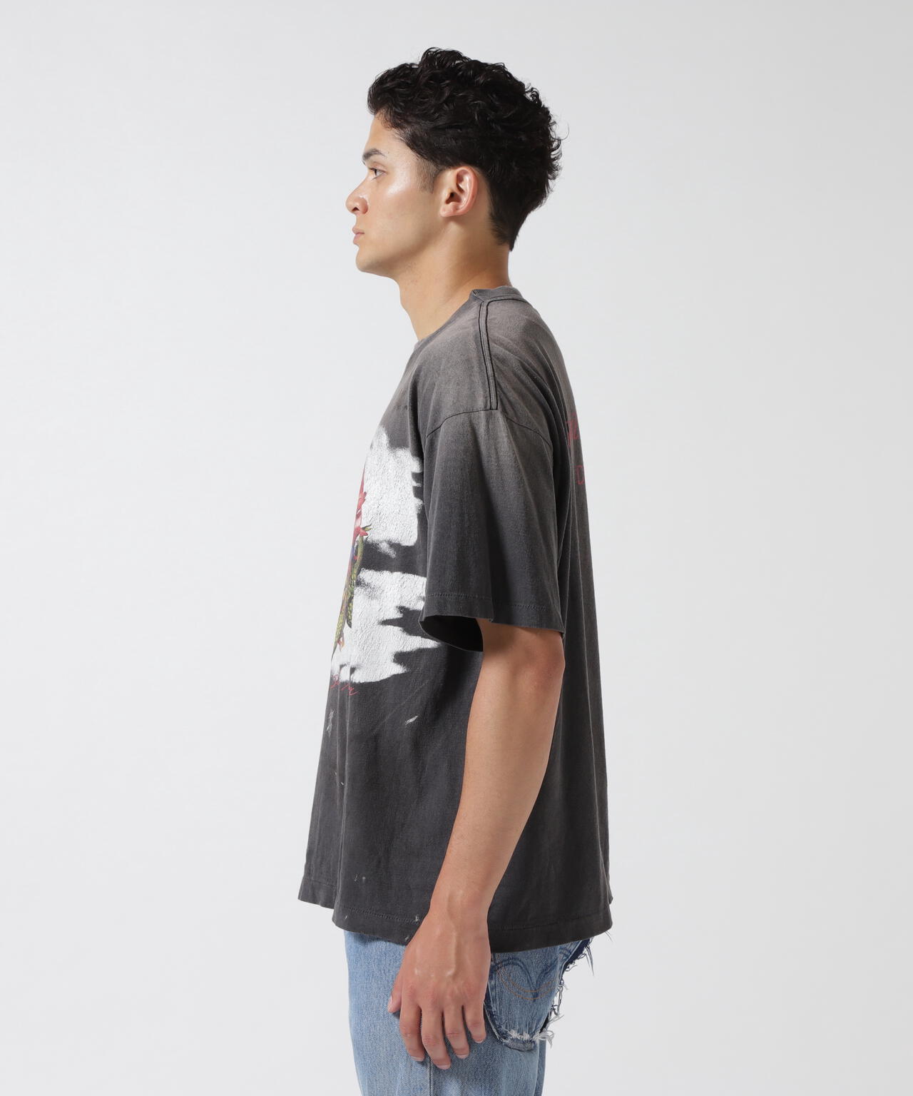 SAINT MICHAEL/セントマイケル/SS TEE DAMAGED BLACK