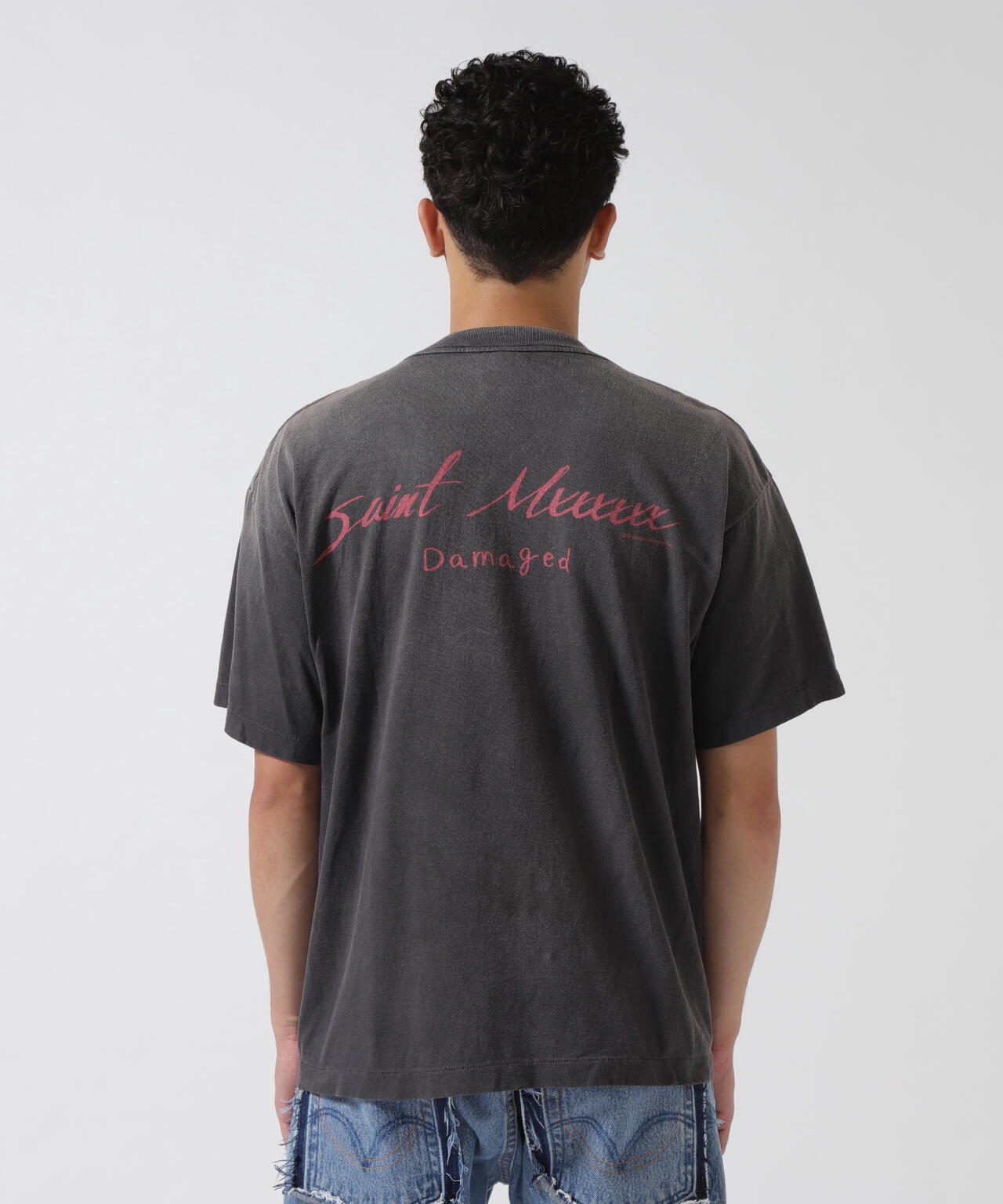 SAINT MICHAEL/セントマイケル/SS TEE DAMAGED BLACK