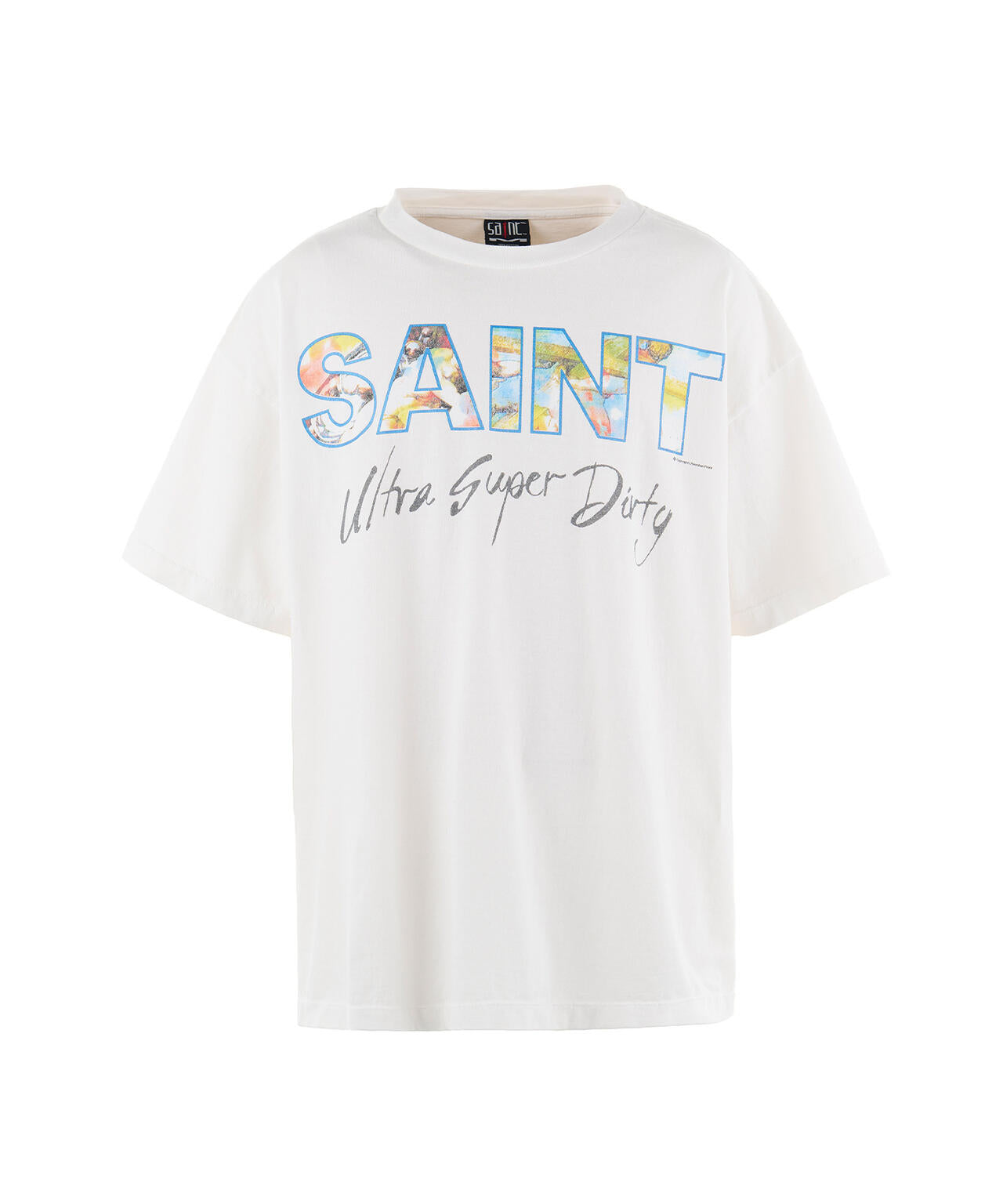 SAINT MICHAEL/セントマイケル/SS TEE/SUPER DIRTY/WHITE | ROYAL 
