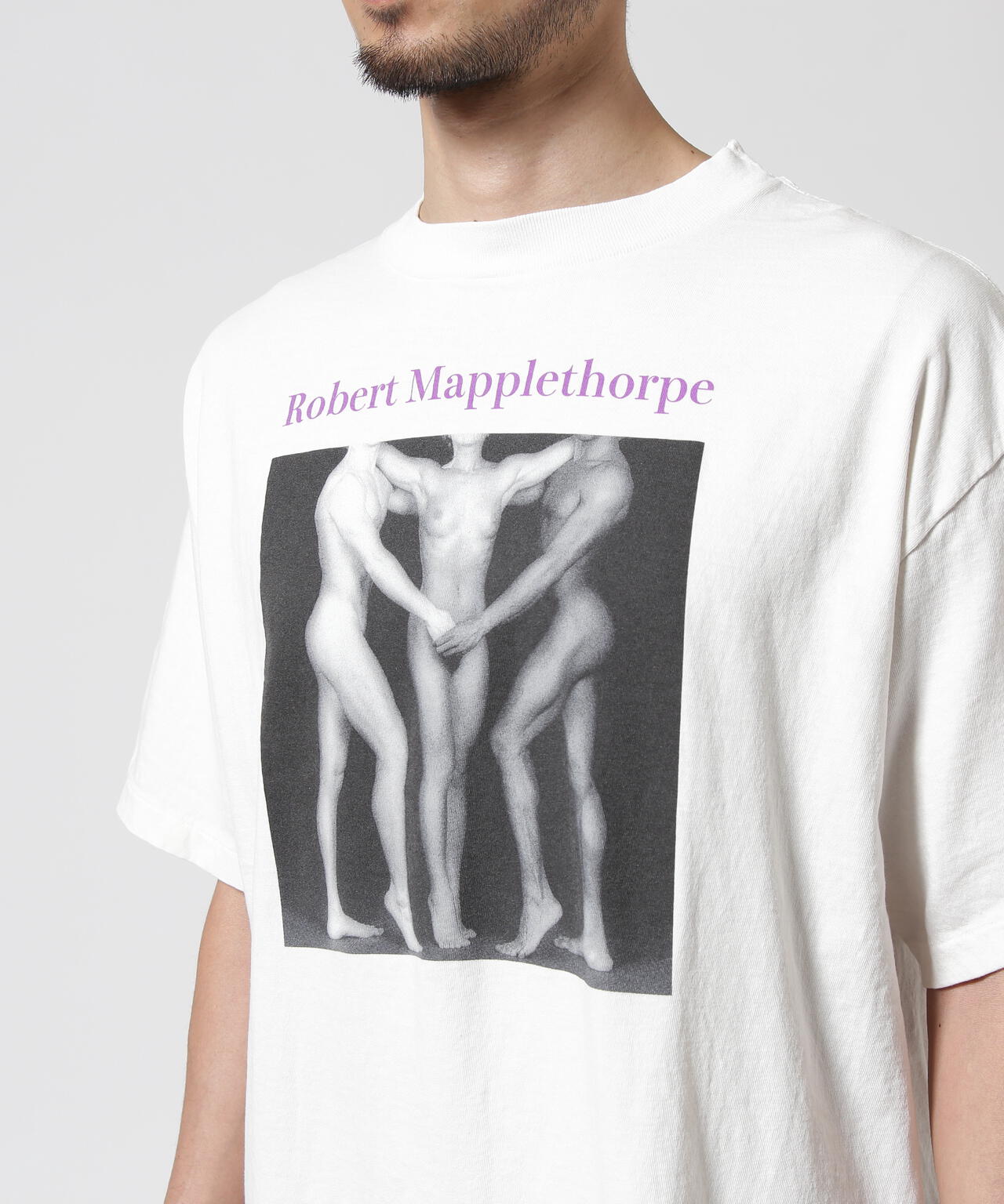 SAINT MICHAEL/セントマイケル/MT_SS TEE / EMBRACE WHITE