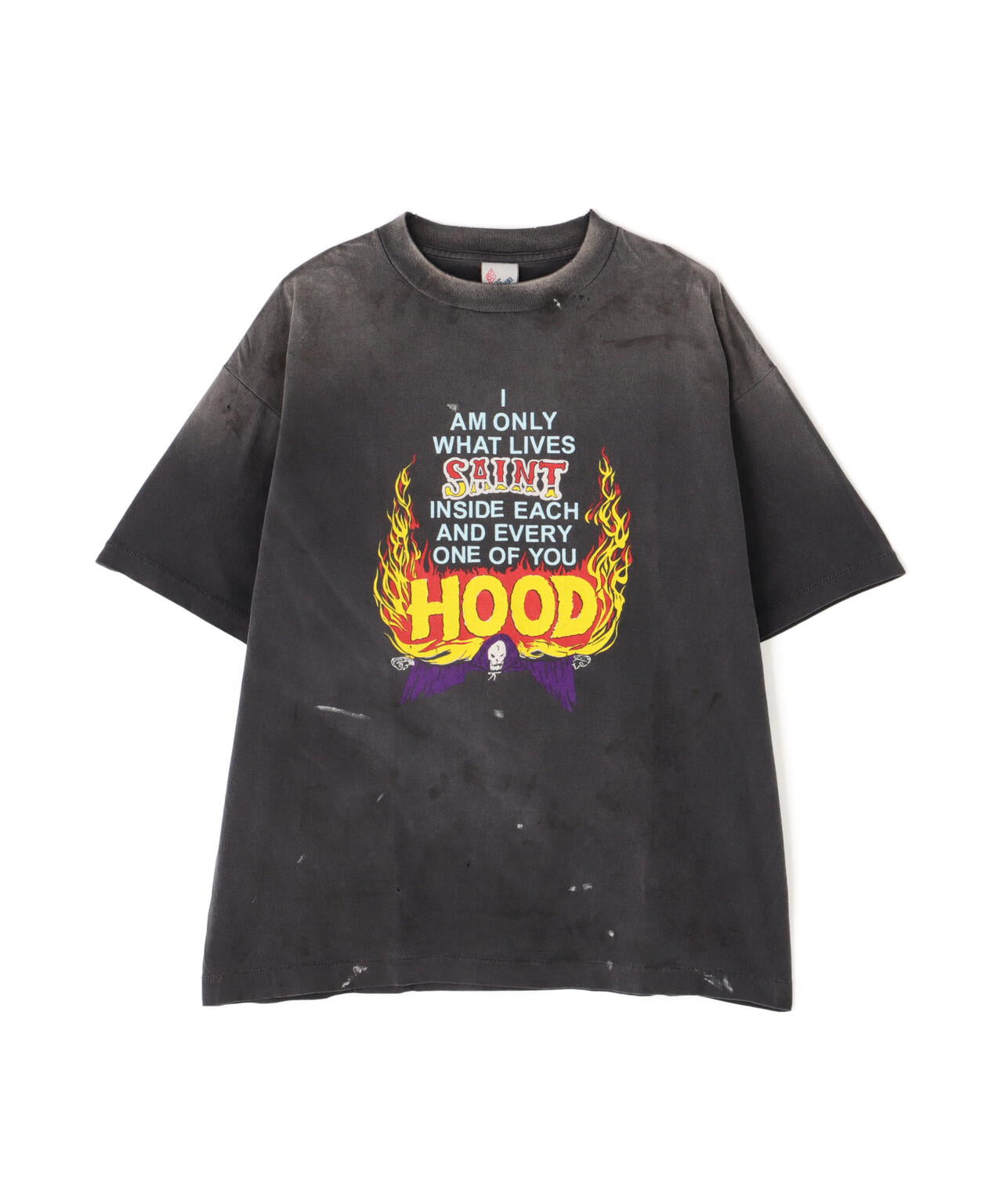 SAINT MICHAEL/セントマイケル/NH SS TEE STHD.HOOD BLACK