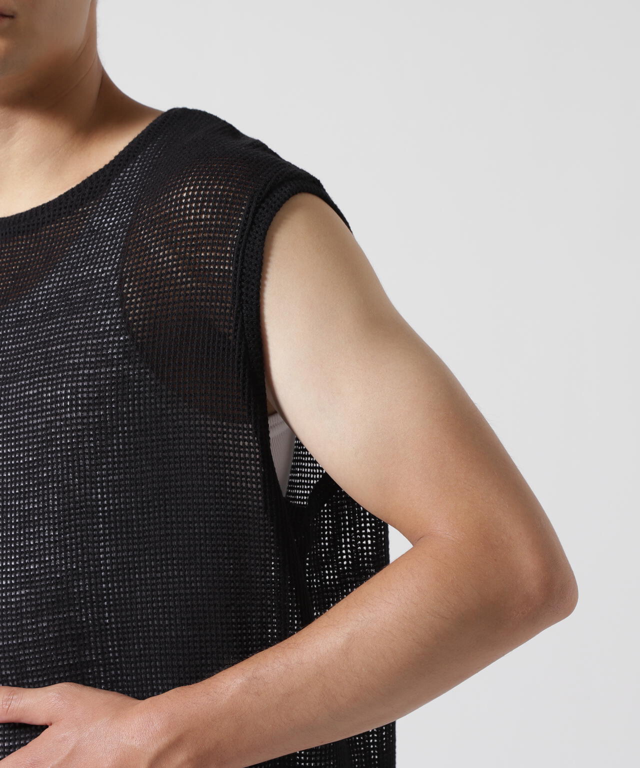 A.F ARTEFACT/エーエフ・アーティファクト/MESH KNIT TANKTOP