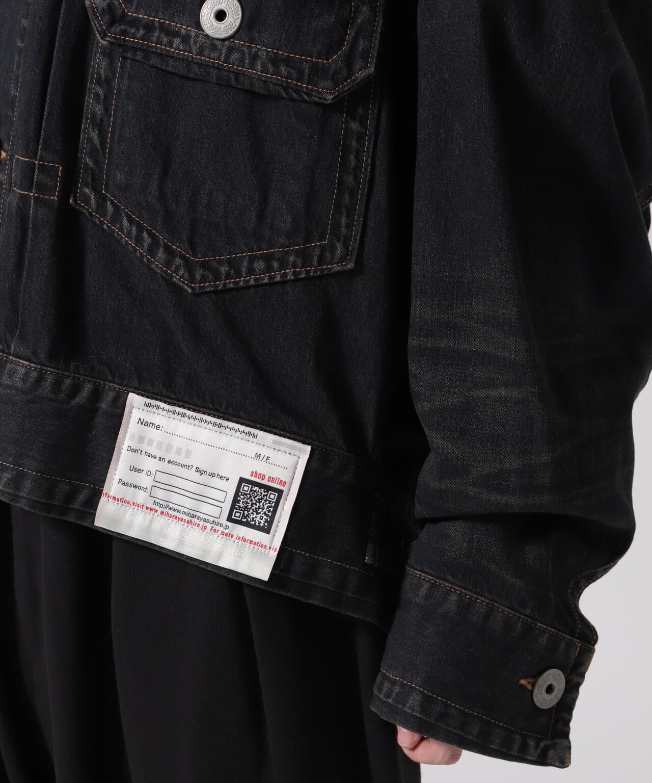 メゾンミハラヤスヒロAmateur Sewn Like Denim Jacket Maison MIHARAYASUHIRO/メゾン ミハラヤスヒロ/Amateur Sewn Like