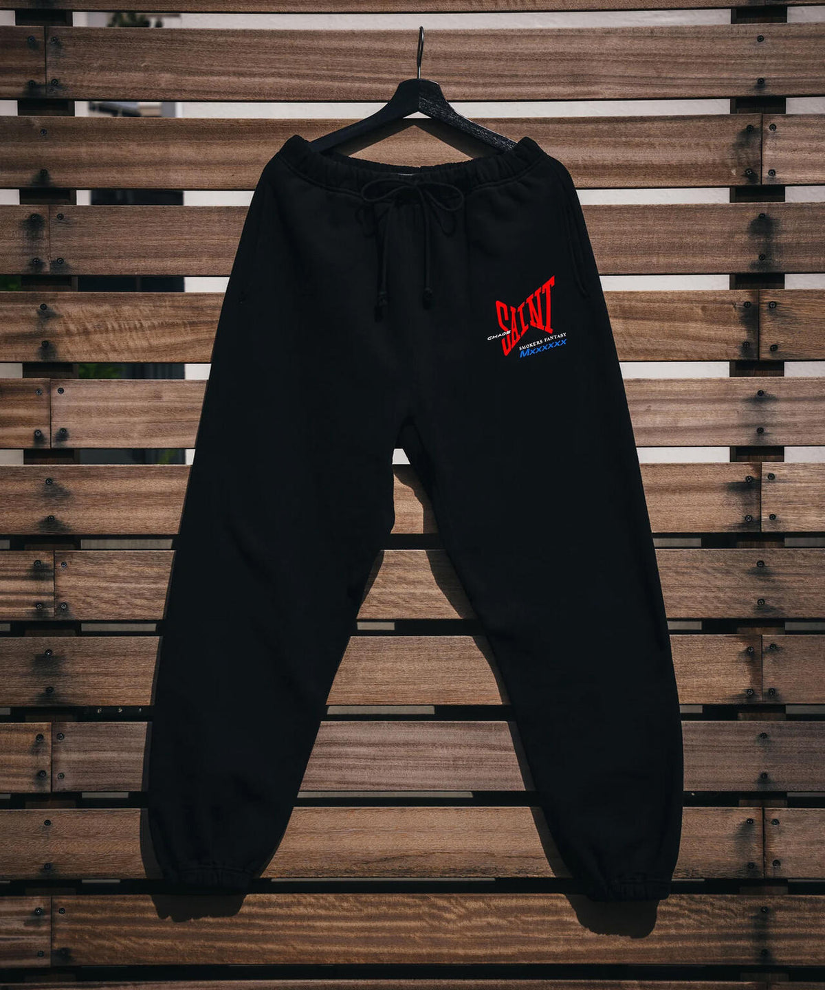SAINT MICHAEL/セントマイケル/SWEAT PANTS/RIBON SAINT/BLACK | ROYAL 