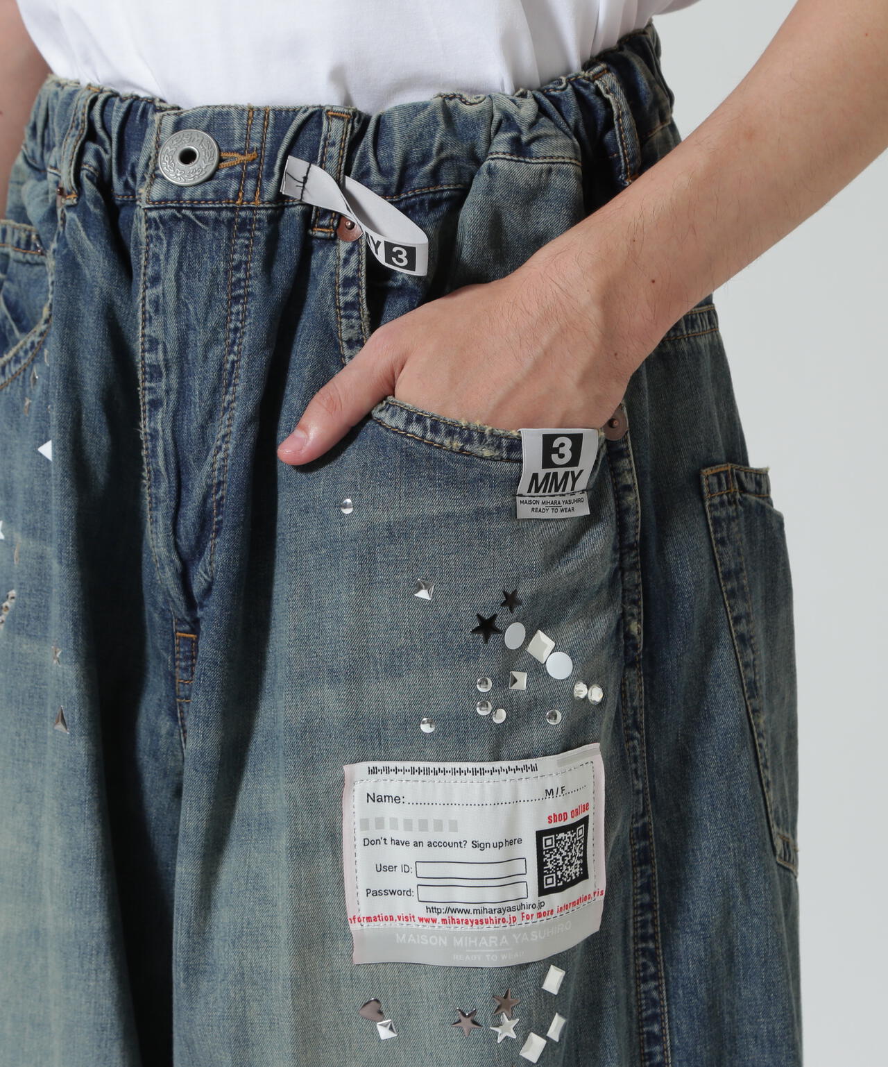 Maison MIHARAYASUHIRO/メゾン ミハラヤスヒロ/EMBELLISED JEANS