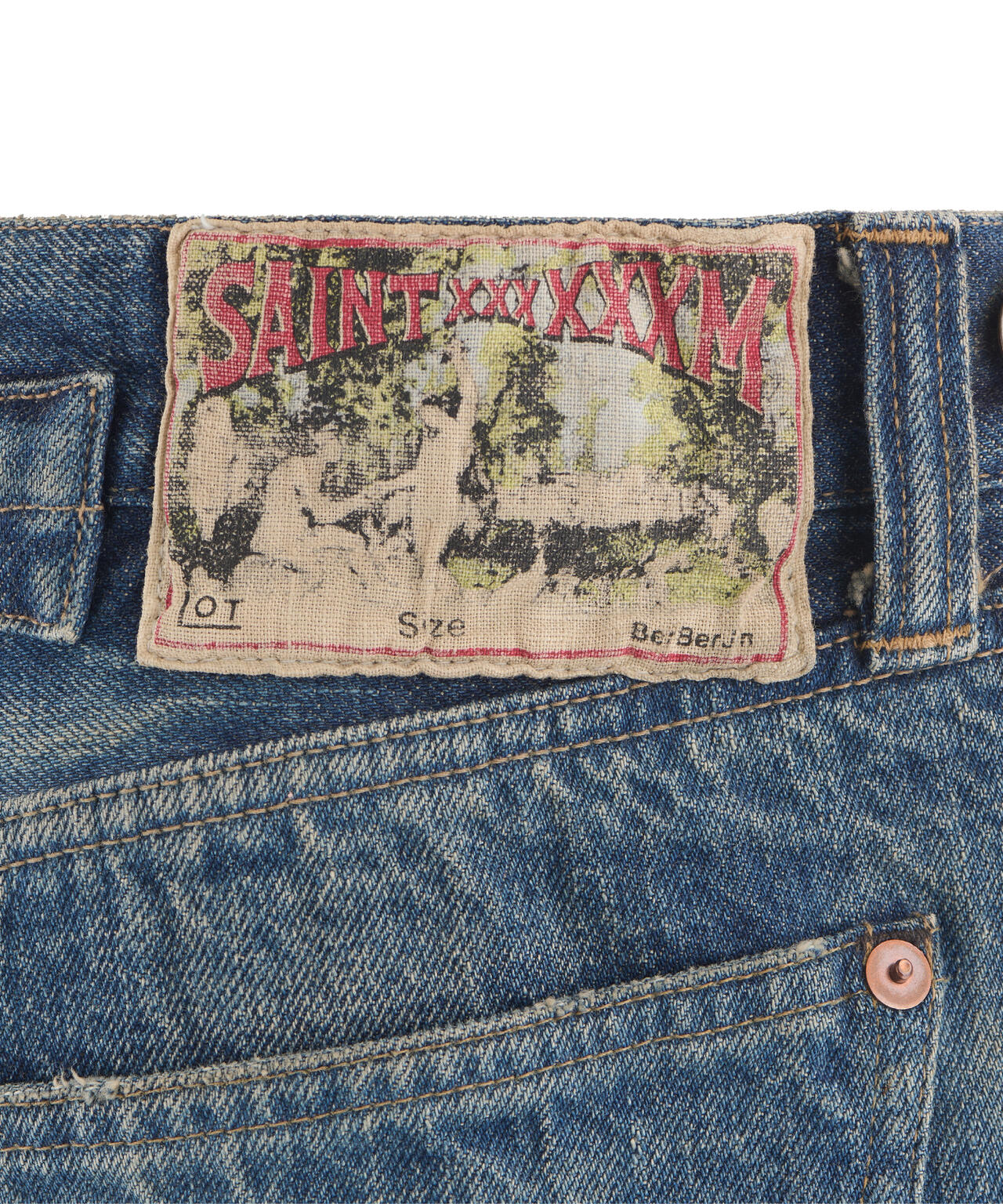 SAINT MICHAEL/セントマイケル/BB_DENIM PNT/5PKTS DAMAGE/BLUE