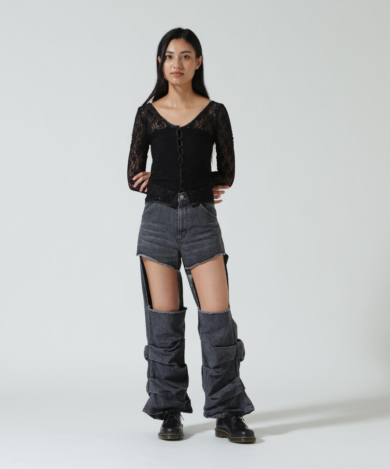 MITSUKI/ミツキ/DENIM CUT-OUT PANTS