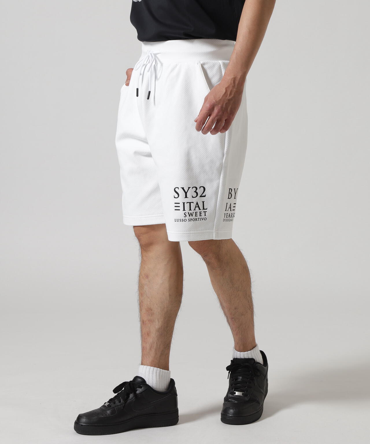 SY32 by SWEET YEARS/SPIRAL KNIT SHORT PANTS