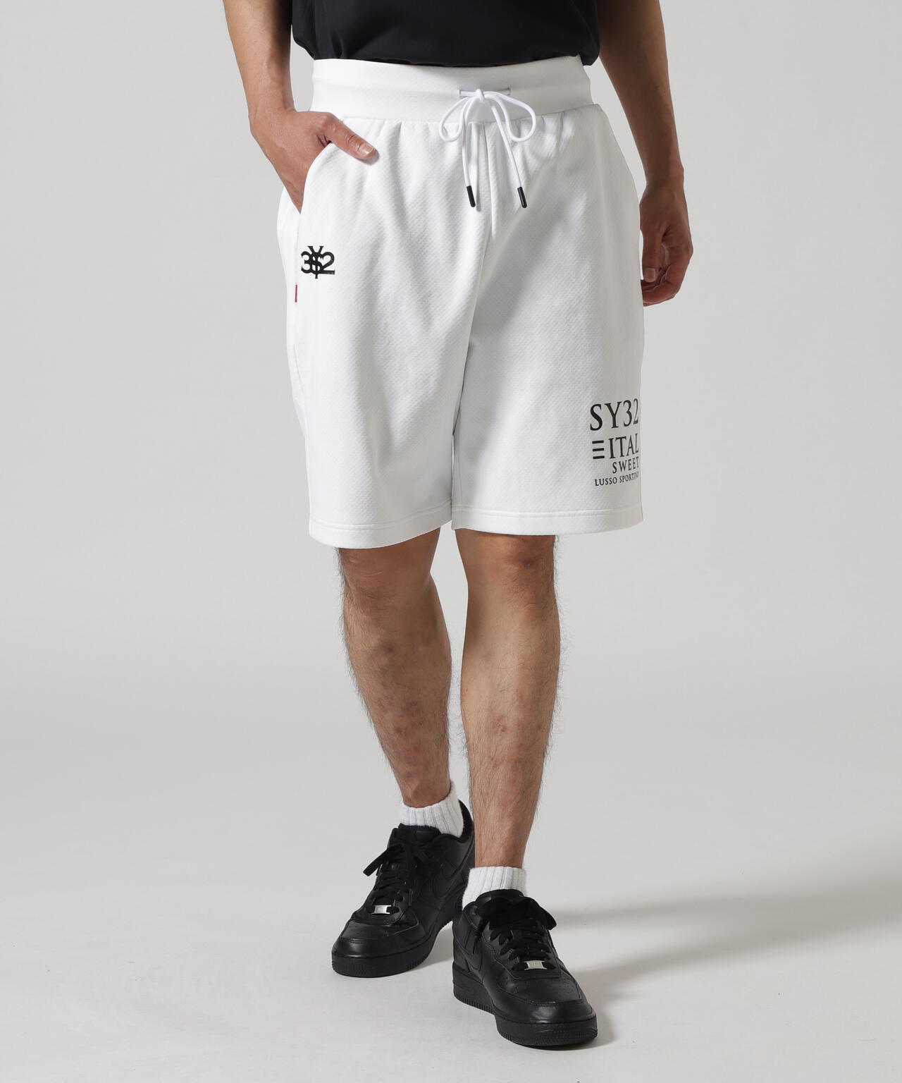SY32 by SWEET YEARS/SPIRAL KNIT SHORT PANTS