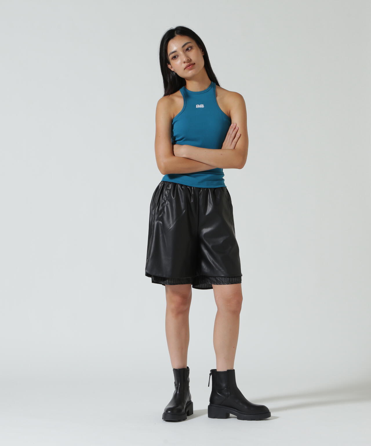 ANNA SUI NYC/アナ スイ エヌワイシー/レザーハーフパンツ