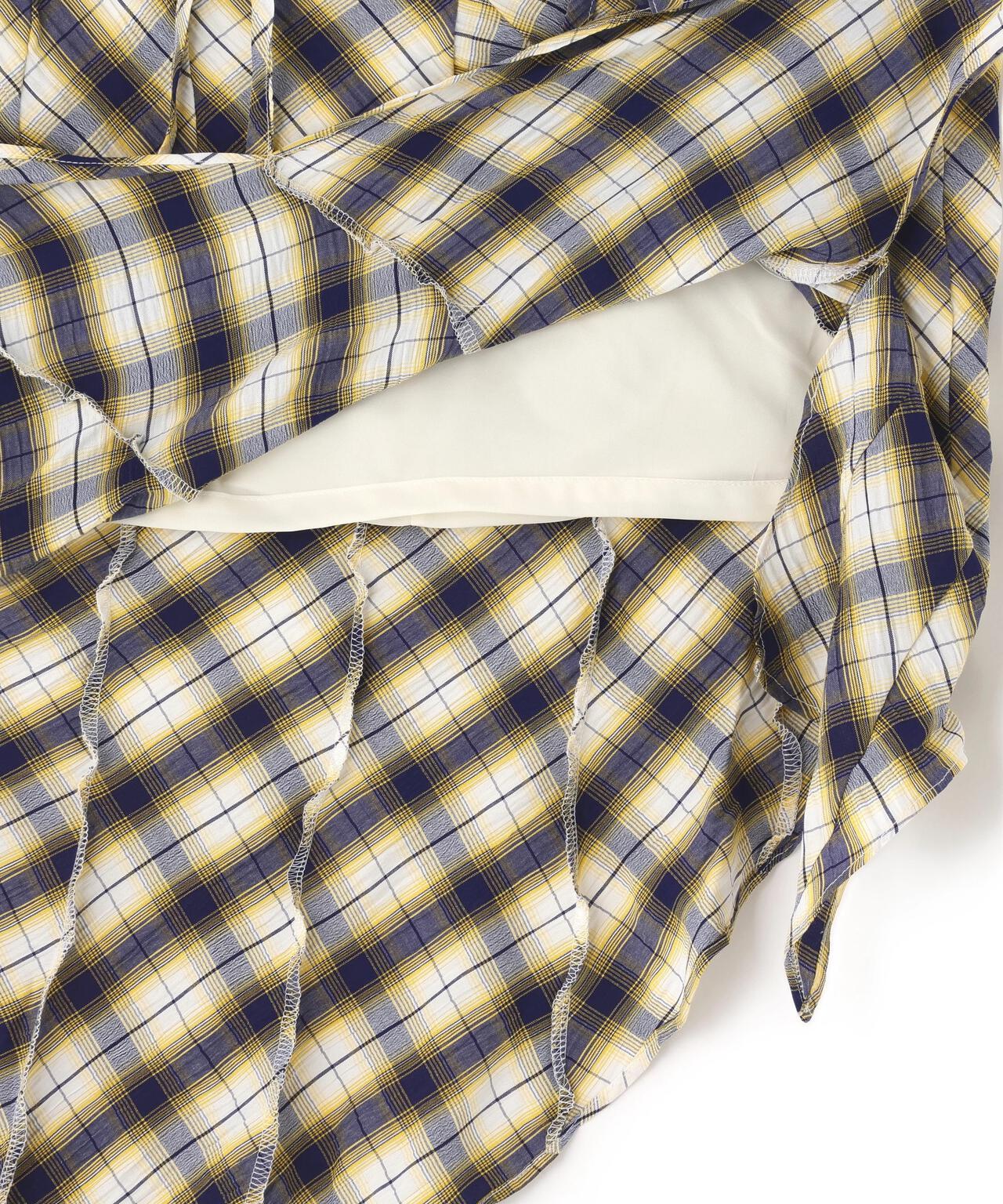 MITSUKI/ミツキ/CHECK ASYMME SKIRT