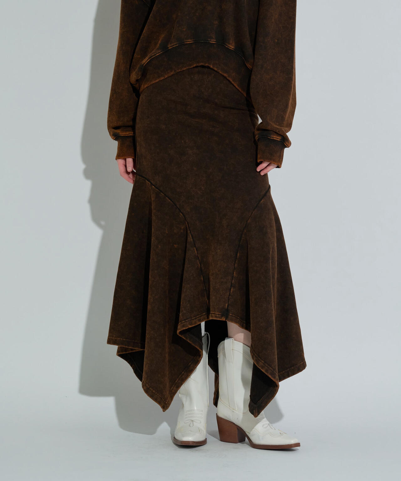 ロイヤルフラッシュ（ FLASH）/ANNA SUI NYC／アナ スイ エヌワイシー／ピグメントコントラストスカート ANNA SUI NYC/アナ スイ エヌワイシー/ピグメントコントラストスカート