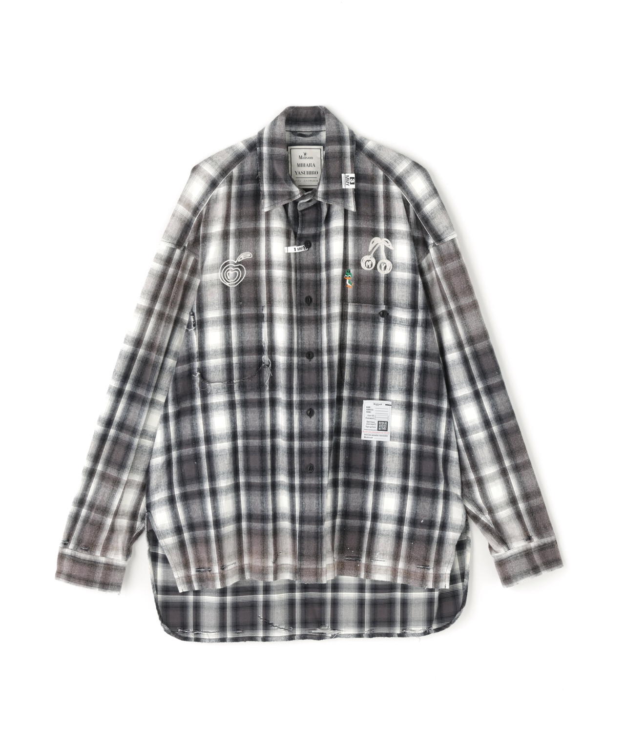 Maison MIHARA YASUHIROミハラヤスヒロ グラフィティシャツ Maison MIHARAYASUHIRO/メゾン ミハラヤスヒロ/Vintage Like Check