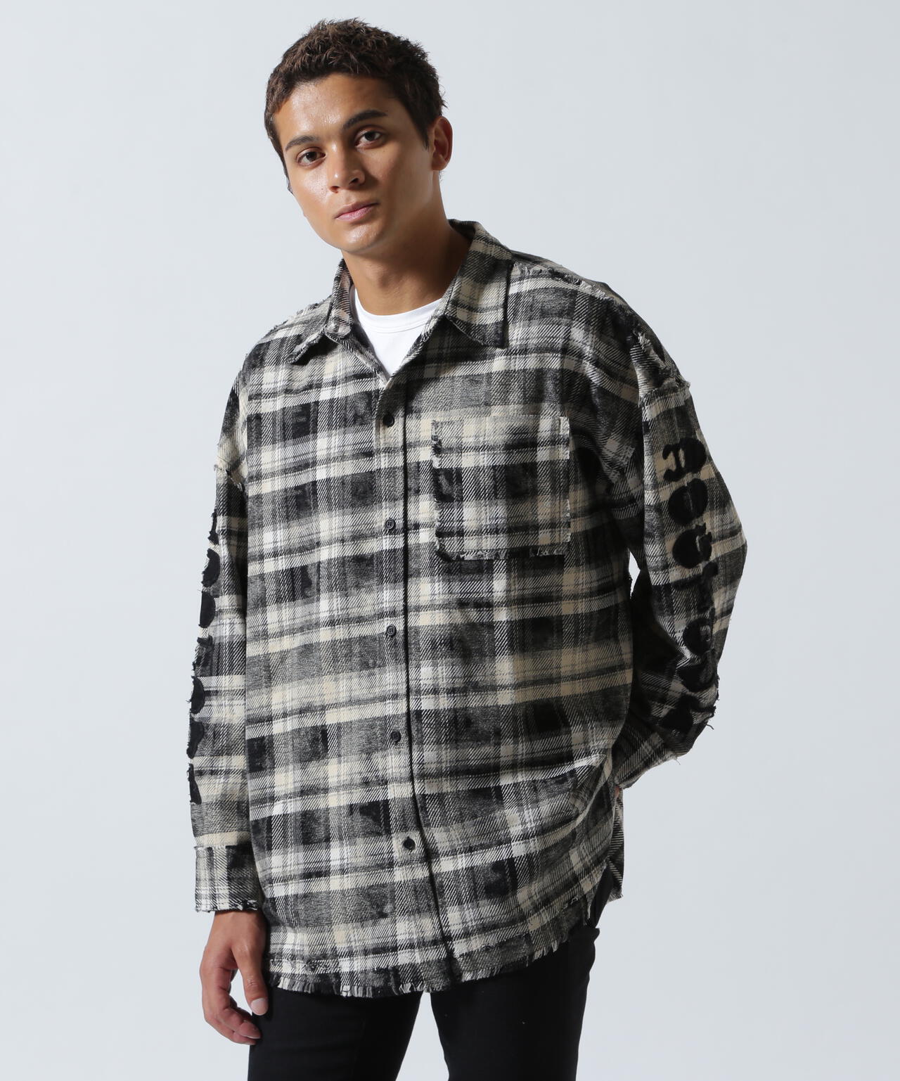 ロゴプリント チェックシャツ FR(13)NDS/フレンズ/DOGTOWN コラボチェックシャツ | ROYAL FLASH