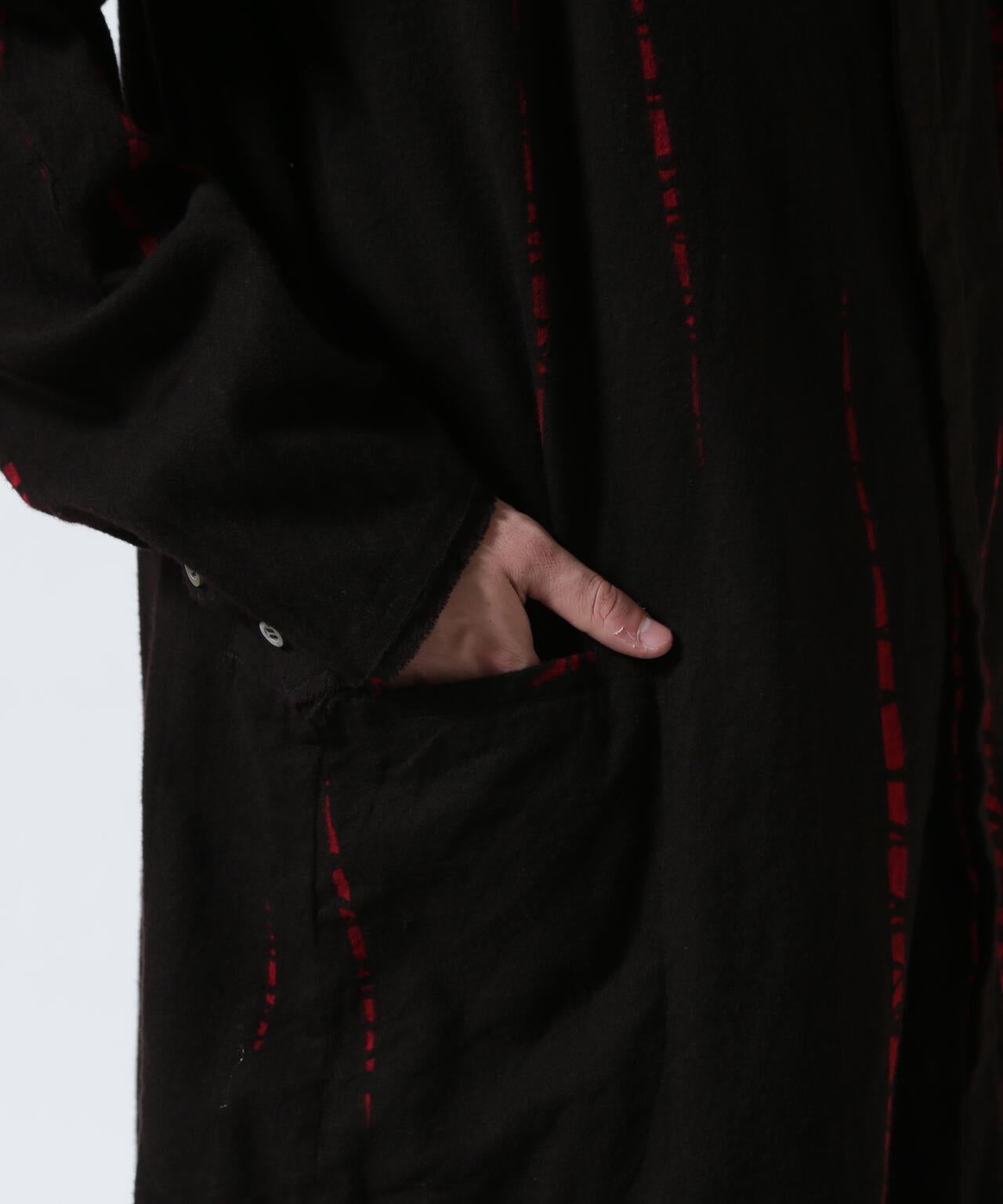 KMRii/ケムリ/Shadow Vine Long Flannel Shirt