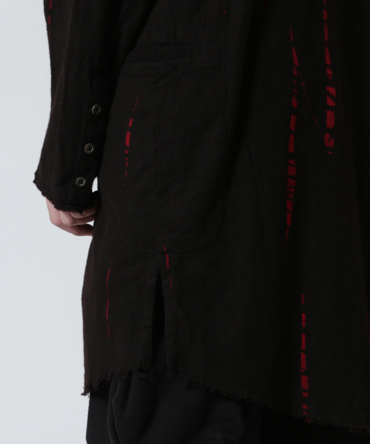 KMRii/ケムリ/Shadow Vine Long Flannel Shirt