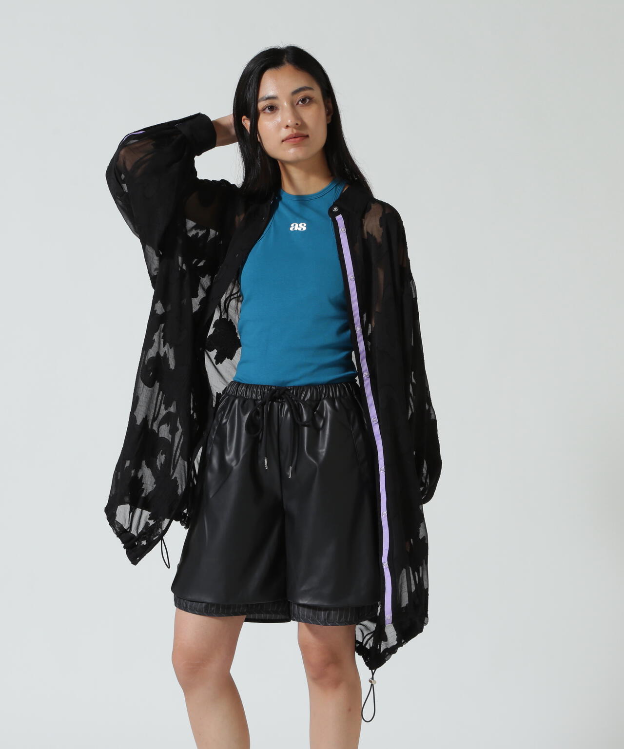 ANNA SUI NYC/アナ スイ エヌワイシー/ジャガード配色シャツ