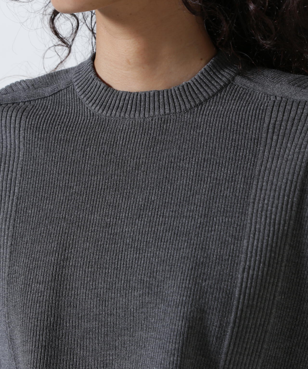 UN3D. KNIT DOCKING JKニットドッキングジャケット36ベージュ UN3D