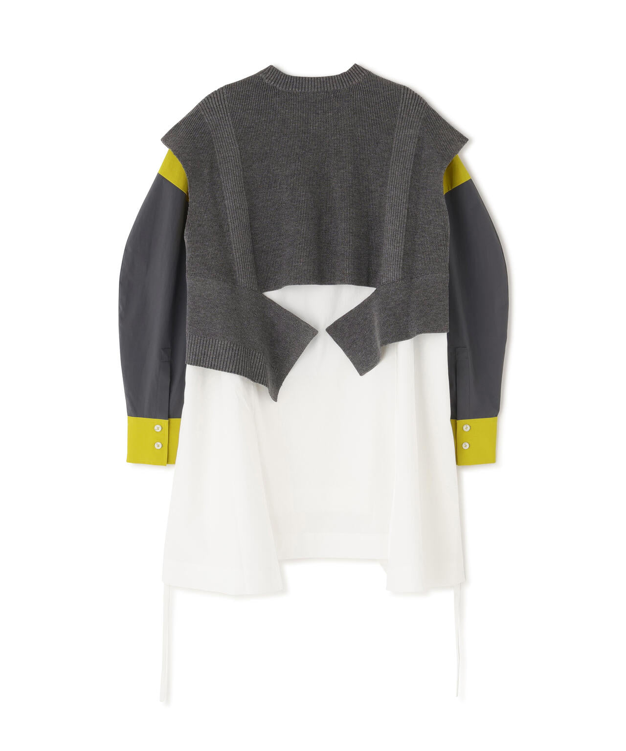 UN3D./アンスリード/KNIT VEST DOCKING SHIRT/ニットベストドッキング