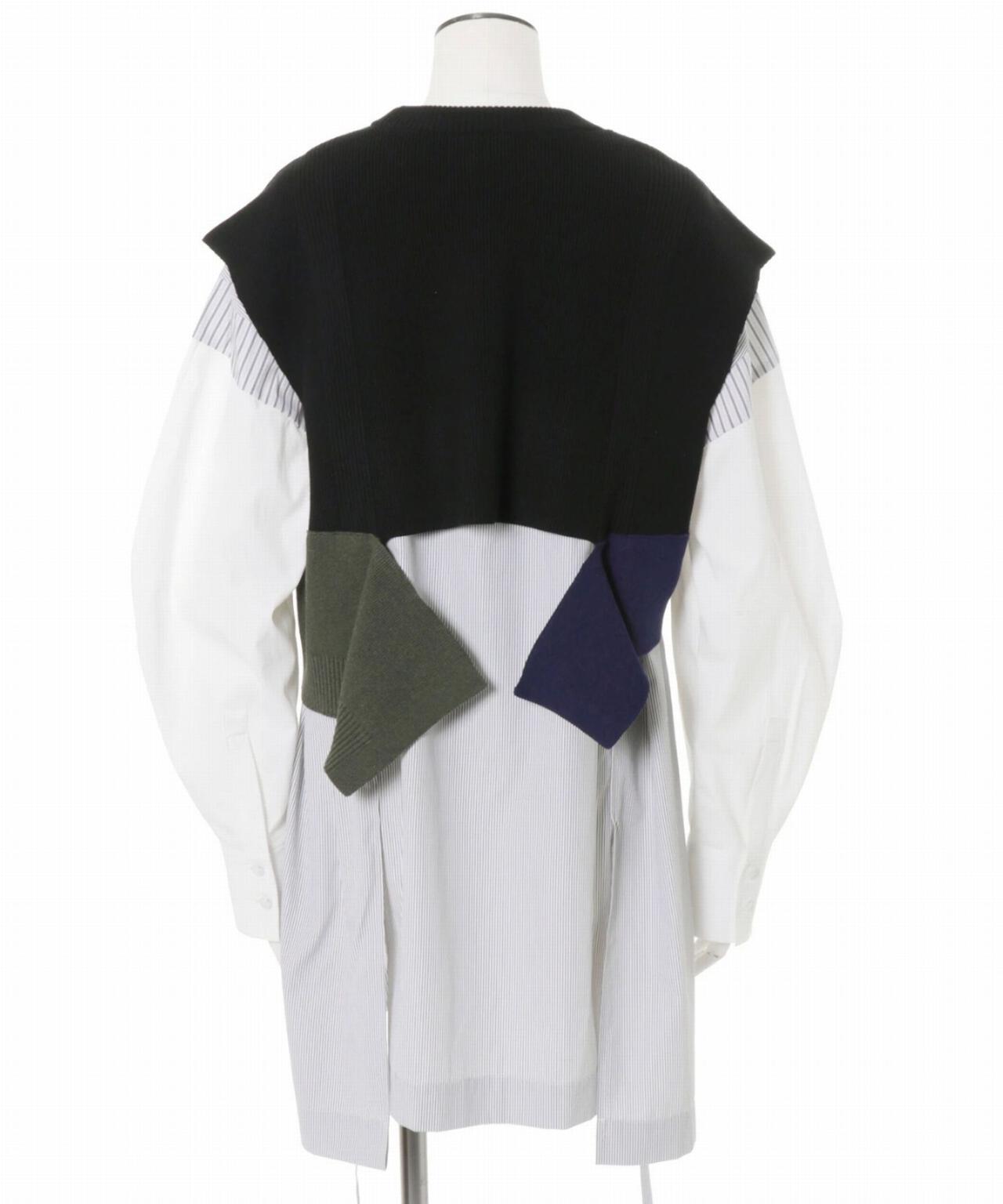 UN3D./アンスリード/KNIT VEST DOCKING SHIRT/ニットベストドッキングシャツ