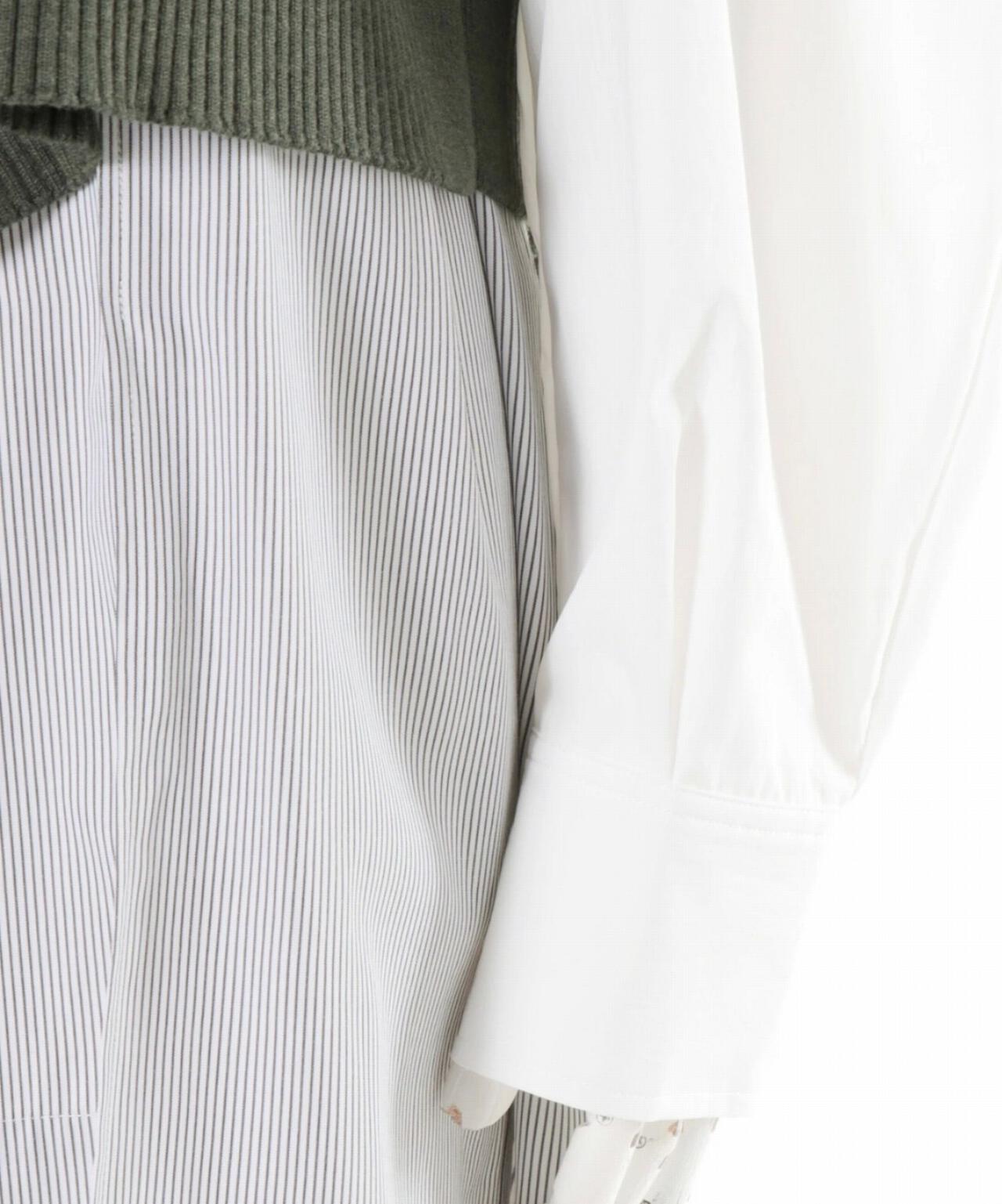 UN3D./アンスリード/KNIT VEST DOCKING SHIRT/ニットベストドッキングシャツ