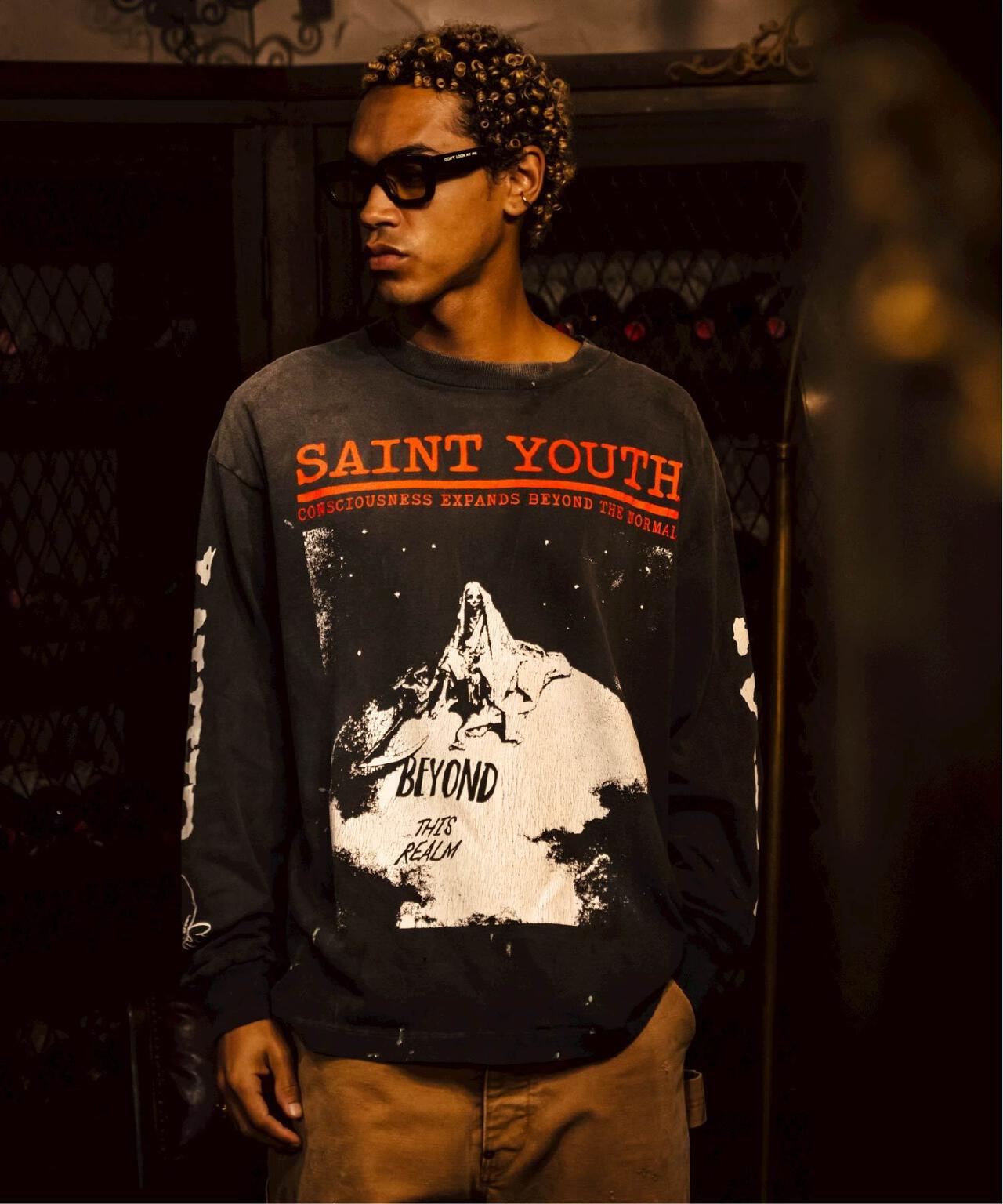 SAINT MICHAEL/セントマイケル/LS TEE/SAINT YOUTH/BLACK | ROYAL 