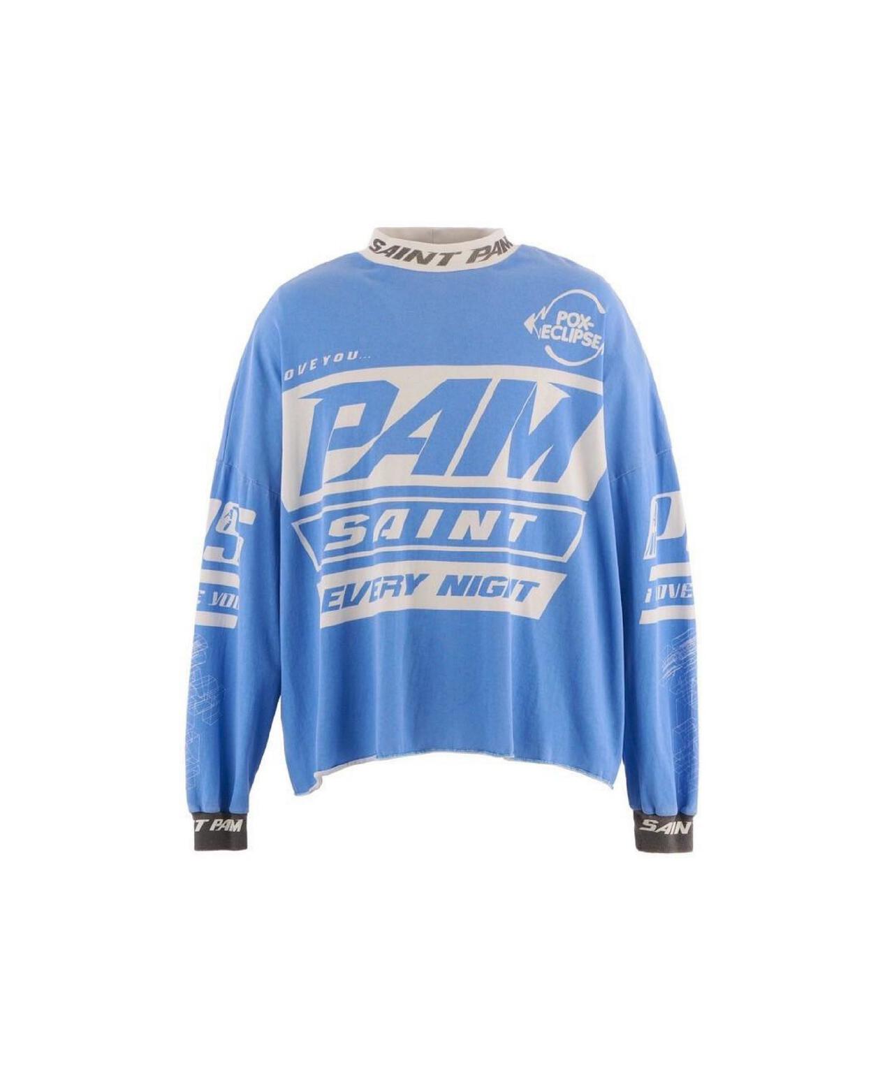 SAINT MICHAEL/セントマイケル/PAM_LS TEE/SAINT PAM/BLUE | ROYAL