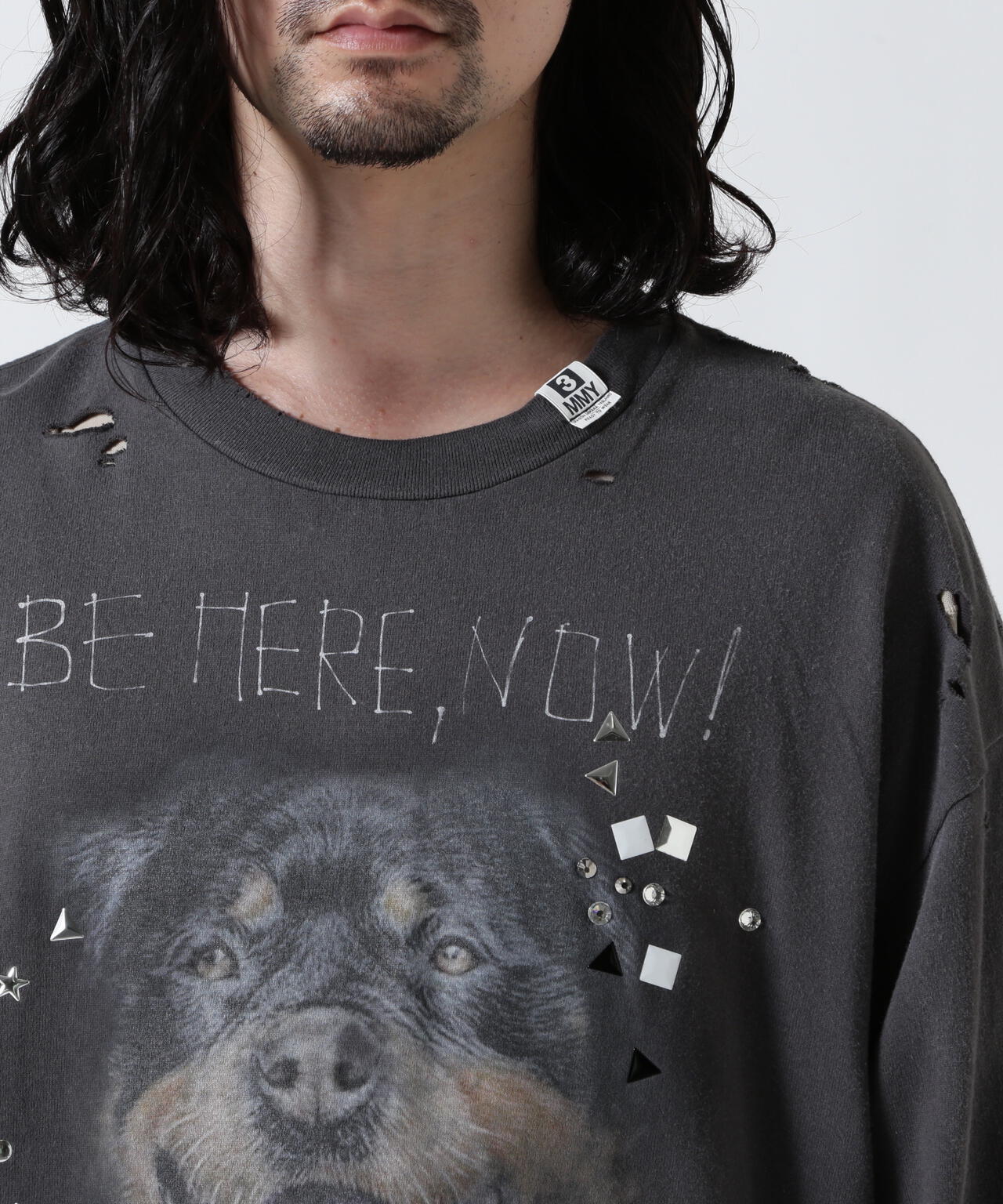 Maison MIHARAYASUHIRO/メゾン ミハラヤスヒロ/EMBELLISHED DISTRESSED L/S TEE