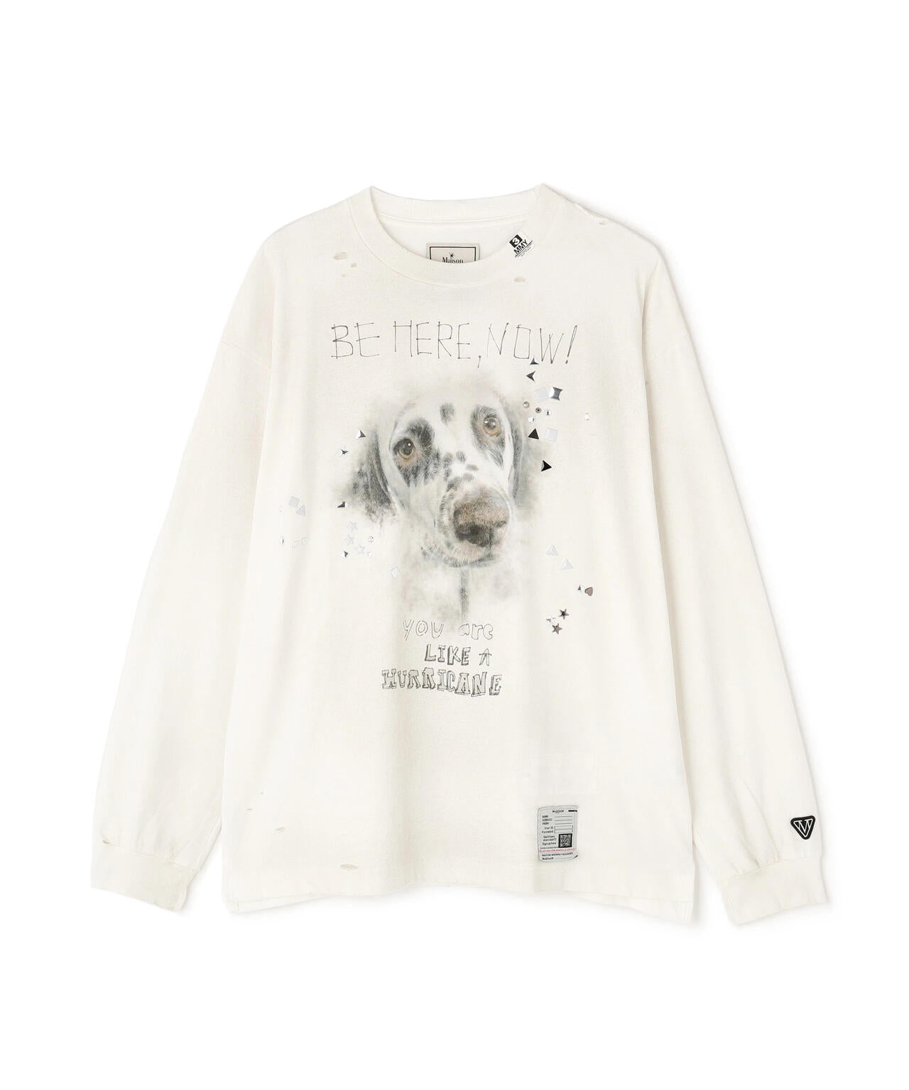 Maison MIHARAYASUHIRO/メゾン ミハラヤスヒロ/EMBELLISHED DISTRESSED L/S TEE