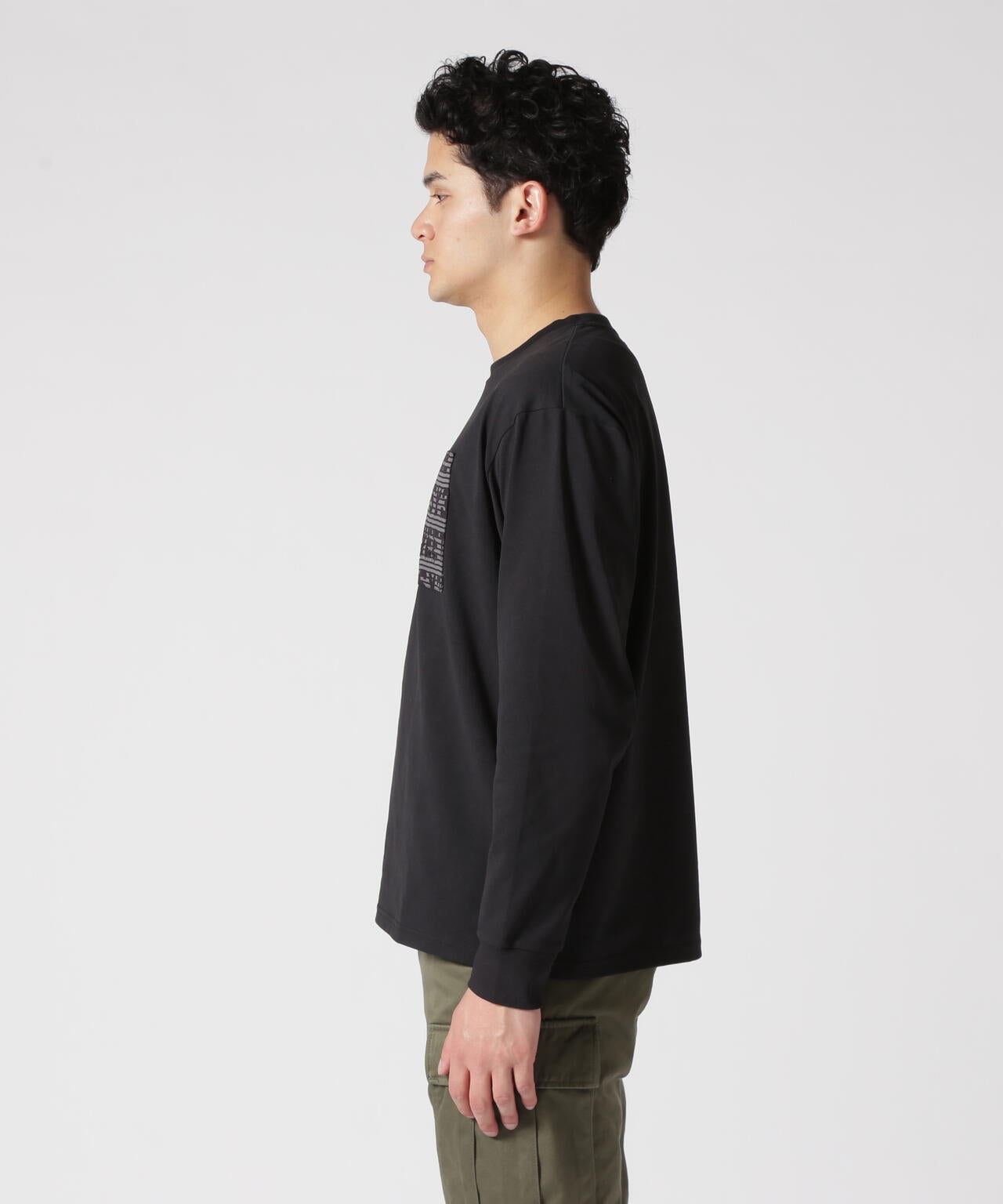 SY32 by SWEET YEARS /JACQUARD EMBOSS LOGO L/S T