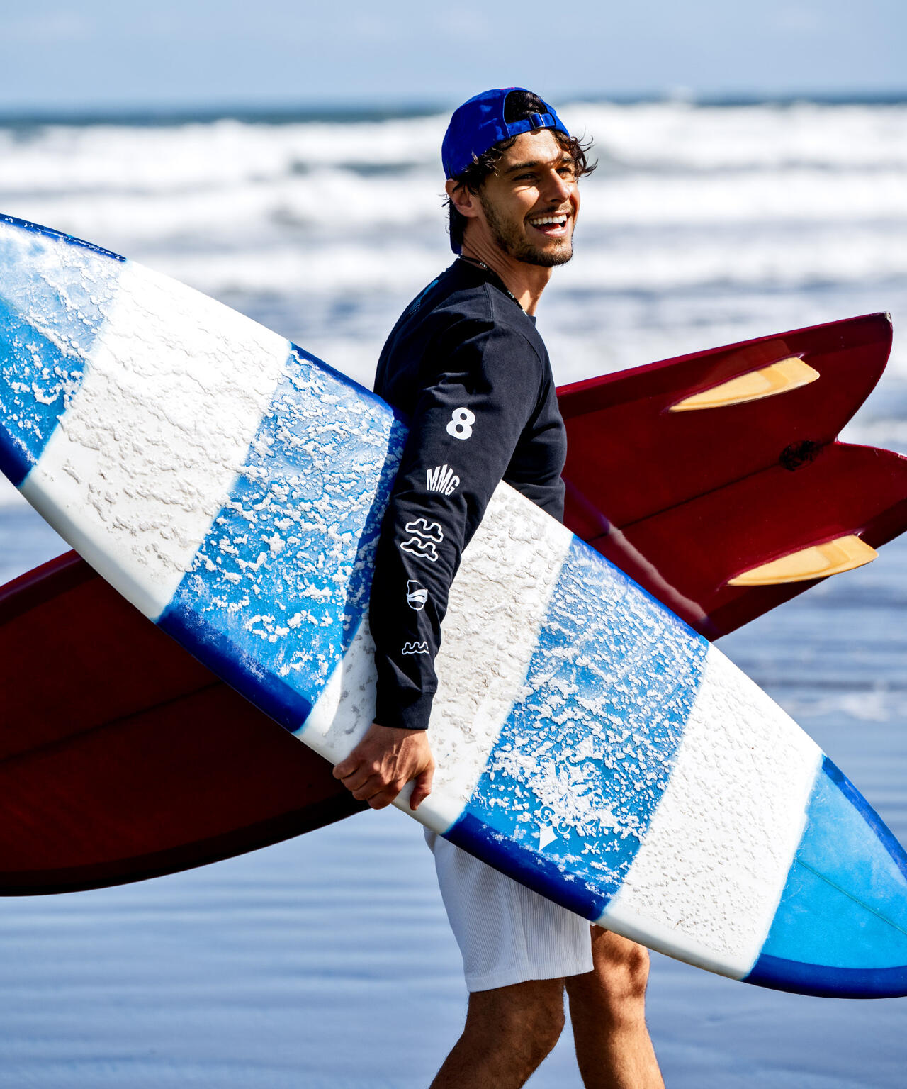 muta MARINE/ムータ マリン/別注Sleeve Print LS Tee