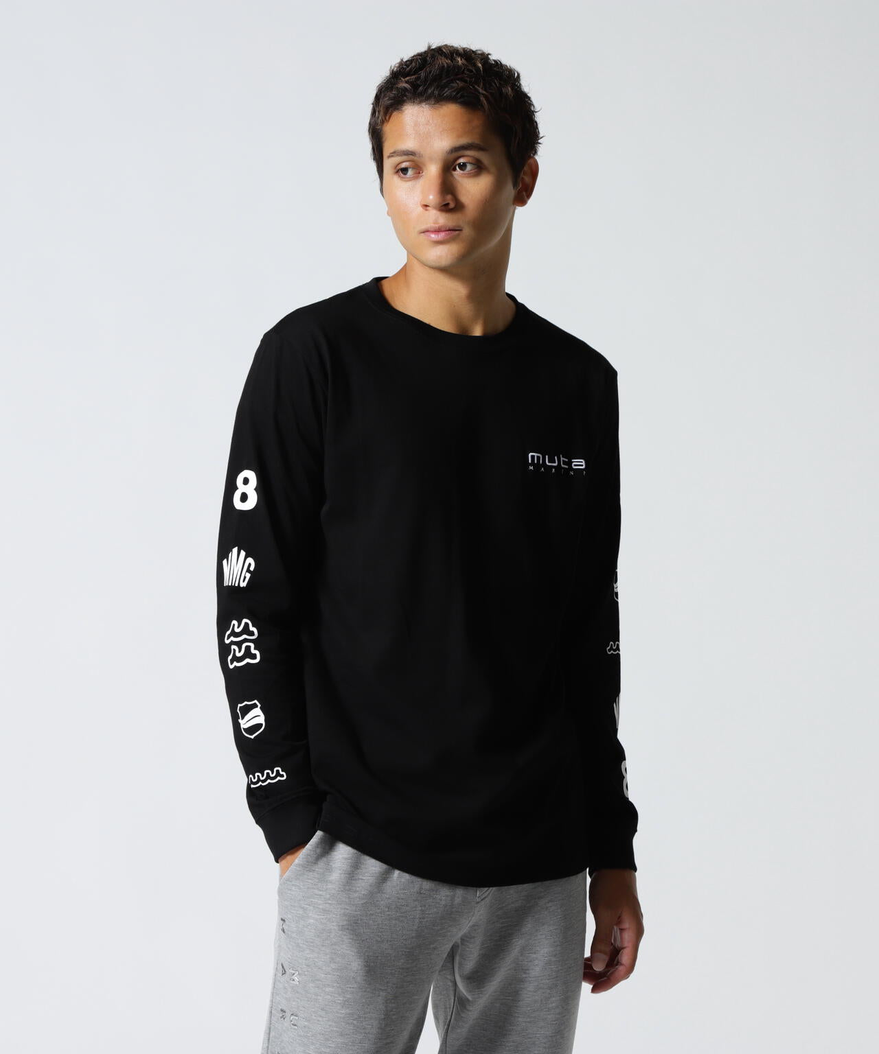 muta MARINE/ムータ マリン/別注Sleeve Print LS Tee