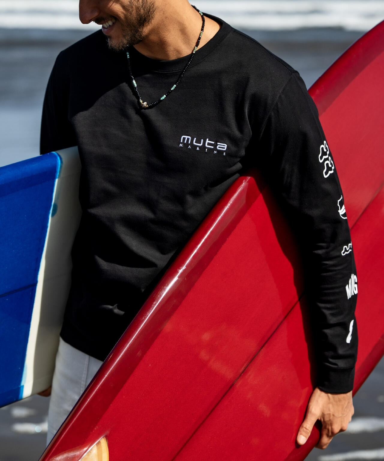 muta MARINE/ムータ マリン/別注Sleeve Print LS Tee