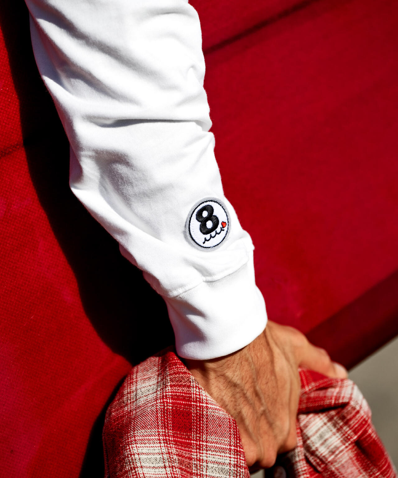 muta MARINE/ムータ マリン/別注 Three America Heart LS TEE | ROYAL