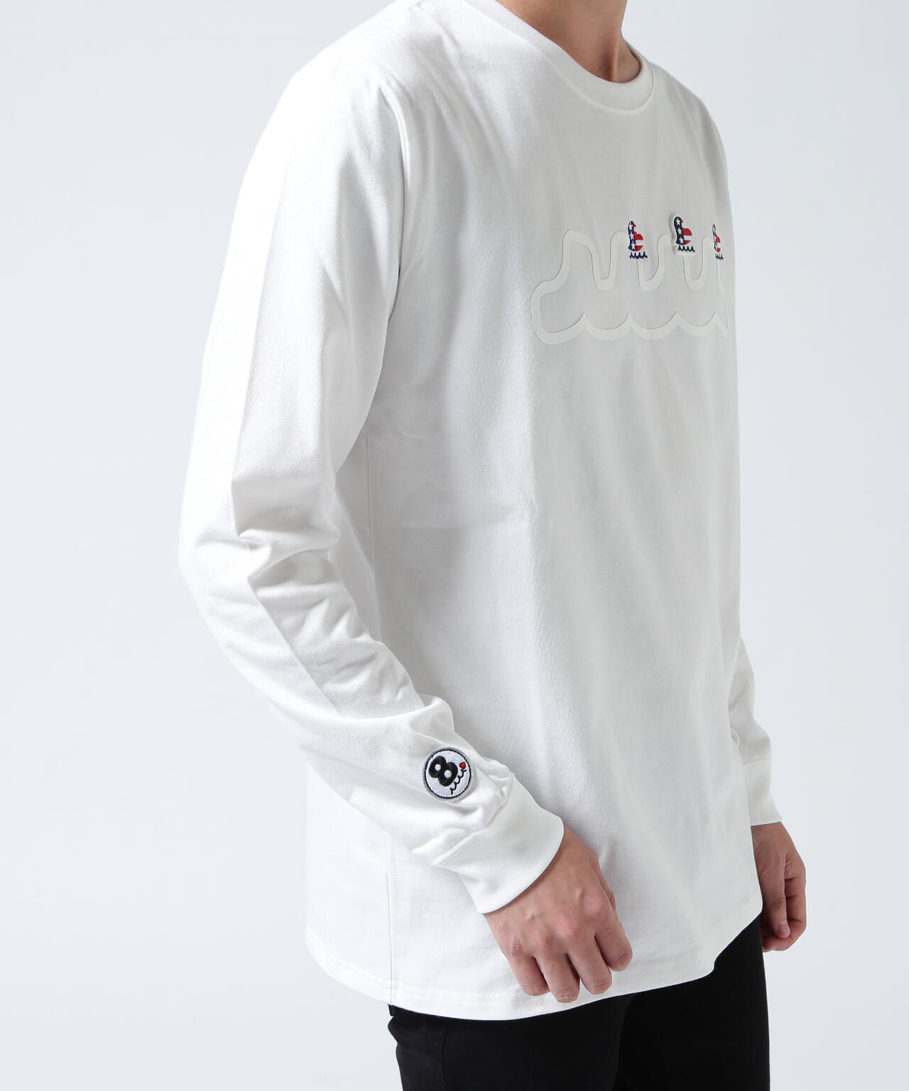 muta MARINE/ムータ マリン/別注 Three America Heart LS TEE | ROYAL