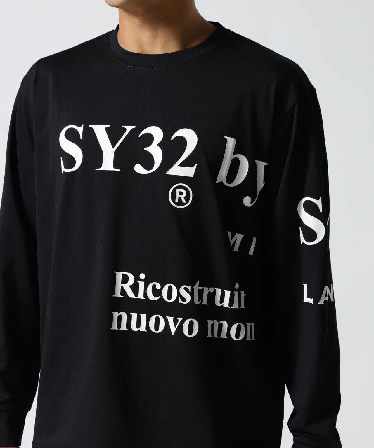 SY32 by SWEET YEARS/NEW SEPARATE GRAPHIC L/S TEE | ROYAL FLASH