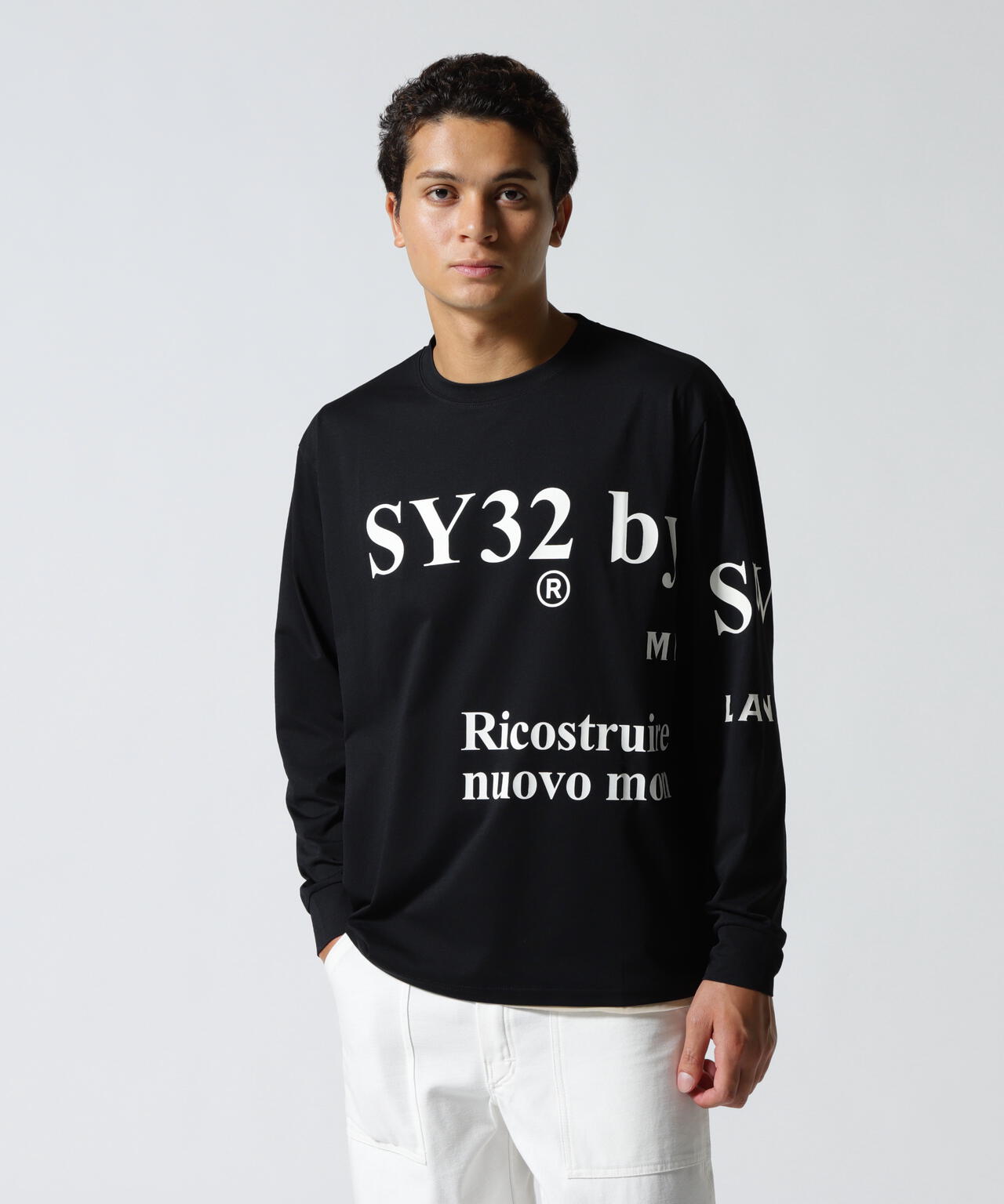 SY32 by SWEET YEARS/NEW SEPARATE GRAPHIC L/S TEE | ROYAL FLASH